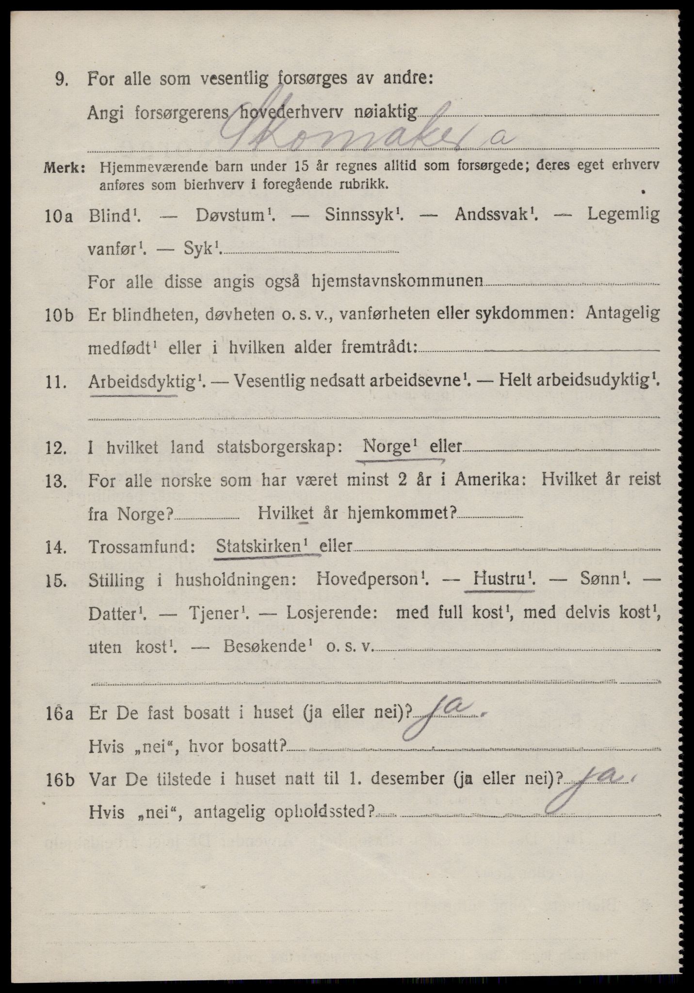 SAT, 1920 census for Grytten, 1920, p. 3163