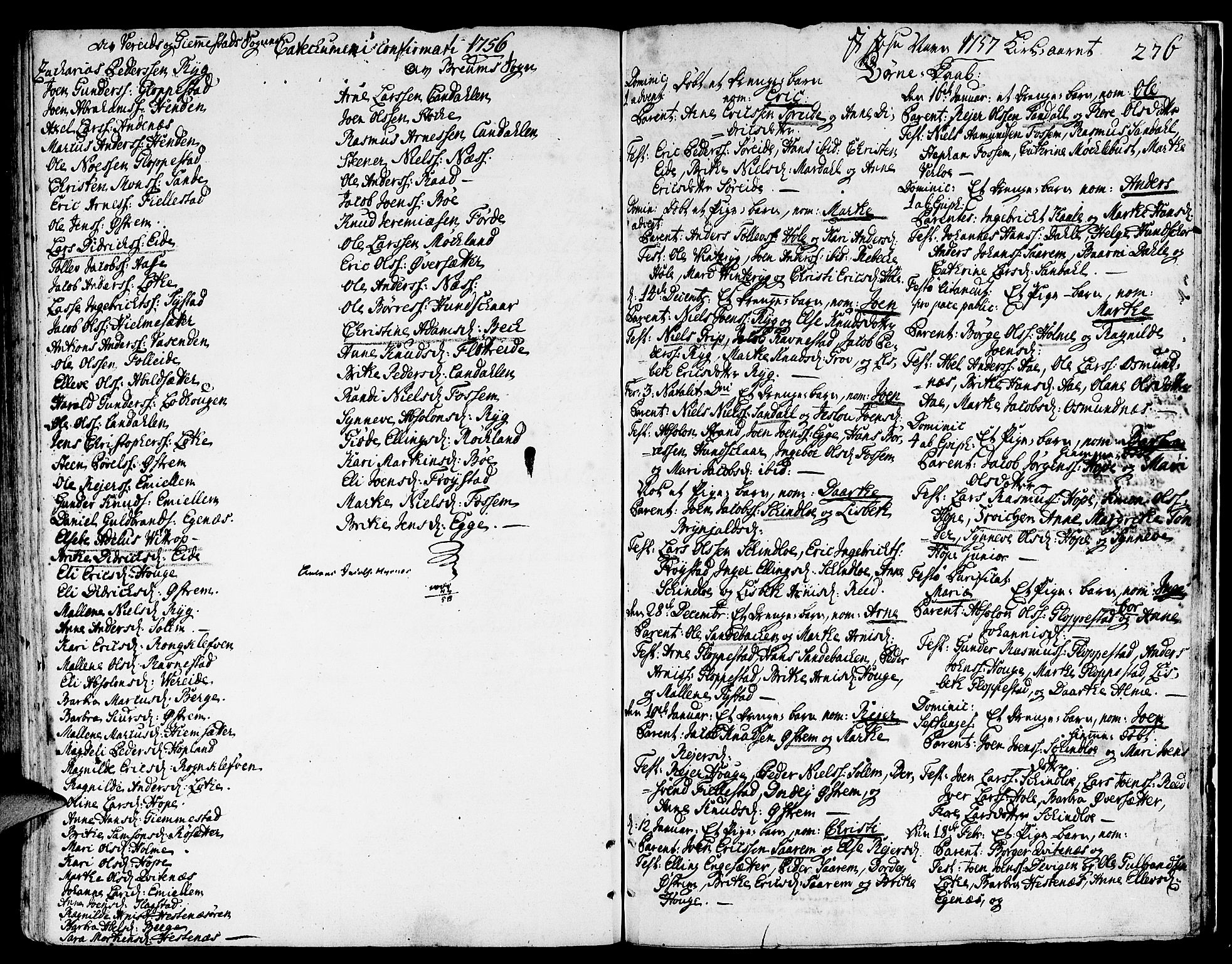 Gloppen sokneprestembete, AV/SAB-A-80101/H/Haa/Haaa/L0003: Parish register (official) no. A 3, 1739-1757, p. 276