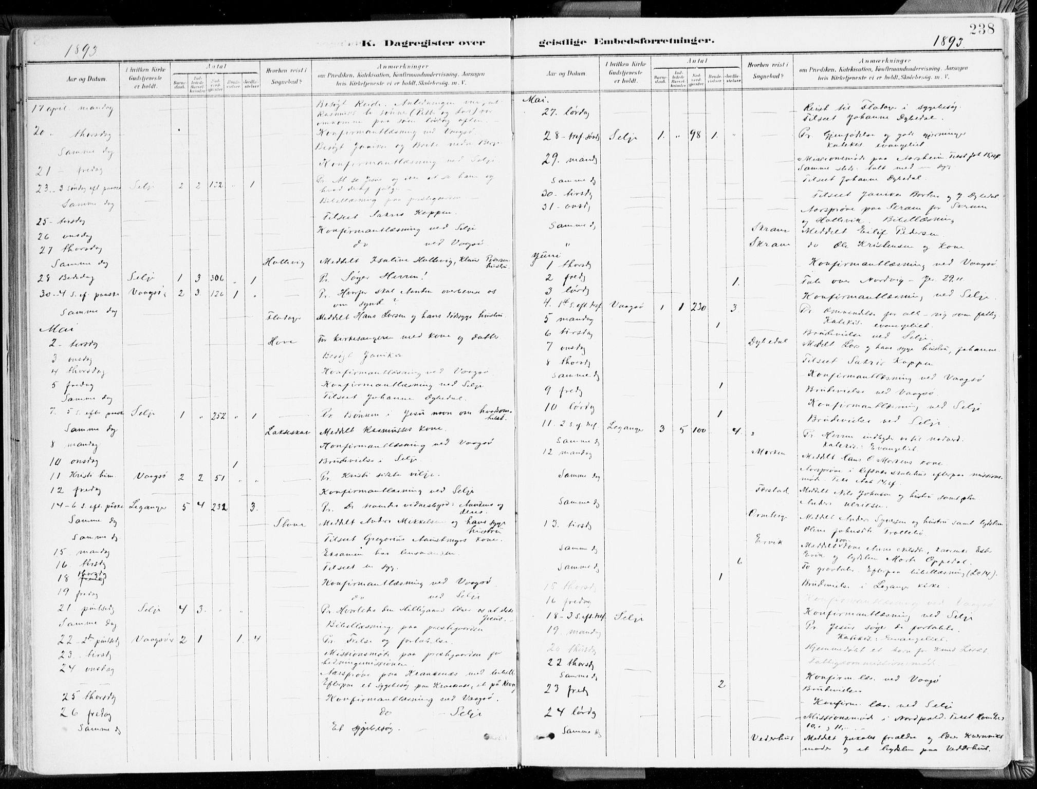 Selje sokneprestembete, AV/SAB-A-99938/H/Ha/Haa/Haab: Parish register (official) no. B 2, 1891-1907, p. 238