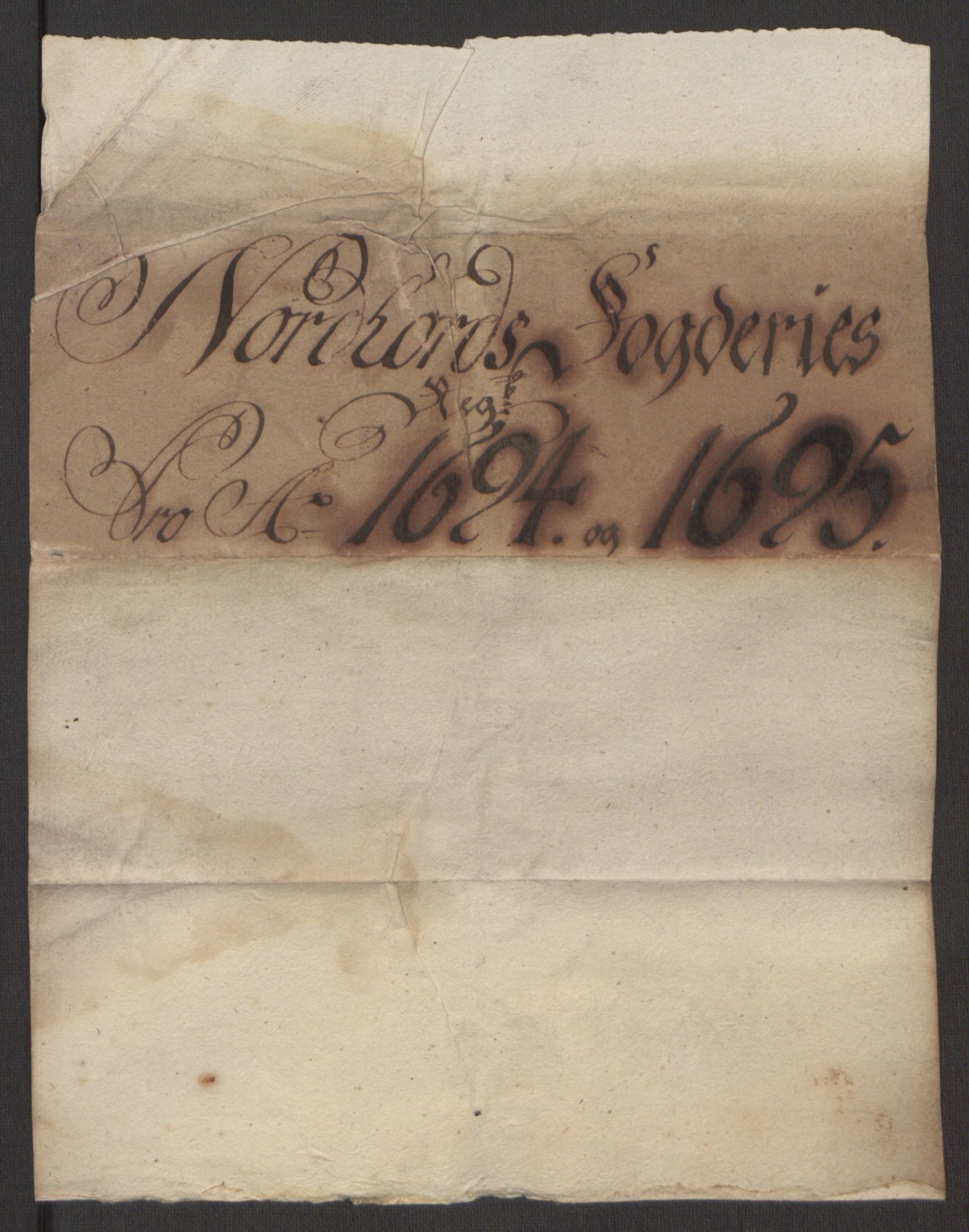 Rentekammeret inntil 1814, Reviderte regnskaper, Fogderegnskap, RA/EA-4092/R51/L3182: Fogderegnskap Nordhordland og Voss, 1694, p. 3