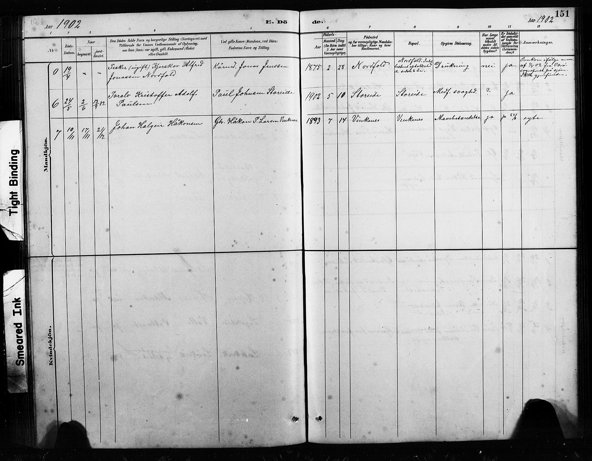 Ministerialprotokoller, klokkerbøker og fødselsregistre - Nordland, AV/SAT-A-1459/858/L0834: Parish register (copy) no. 858C01, 1884-1904, p. 151