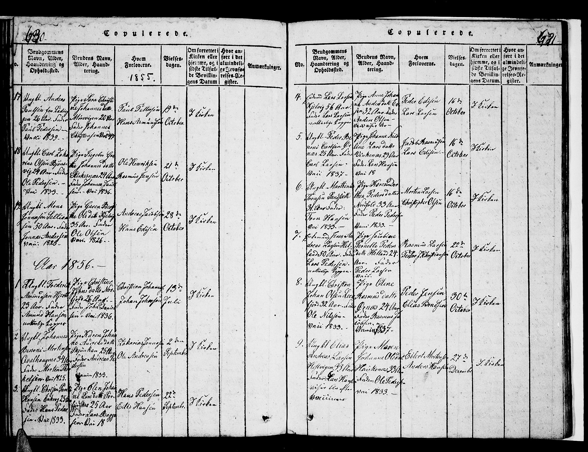 Ministerialprotokoller, klokkerbøker og fødselsregistre - Nordland, AV/SAT-A-1459/853/L0773: Parish register (copy) no. 853C01, 1821-1859, p. 630-631