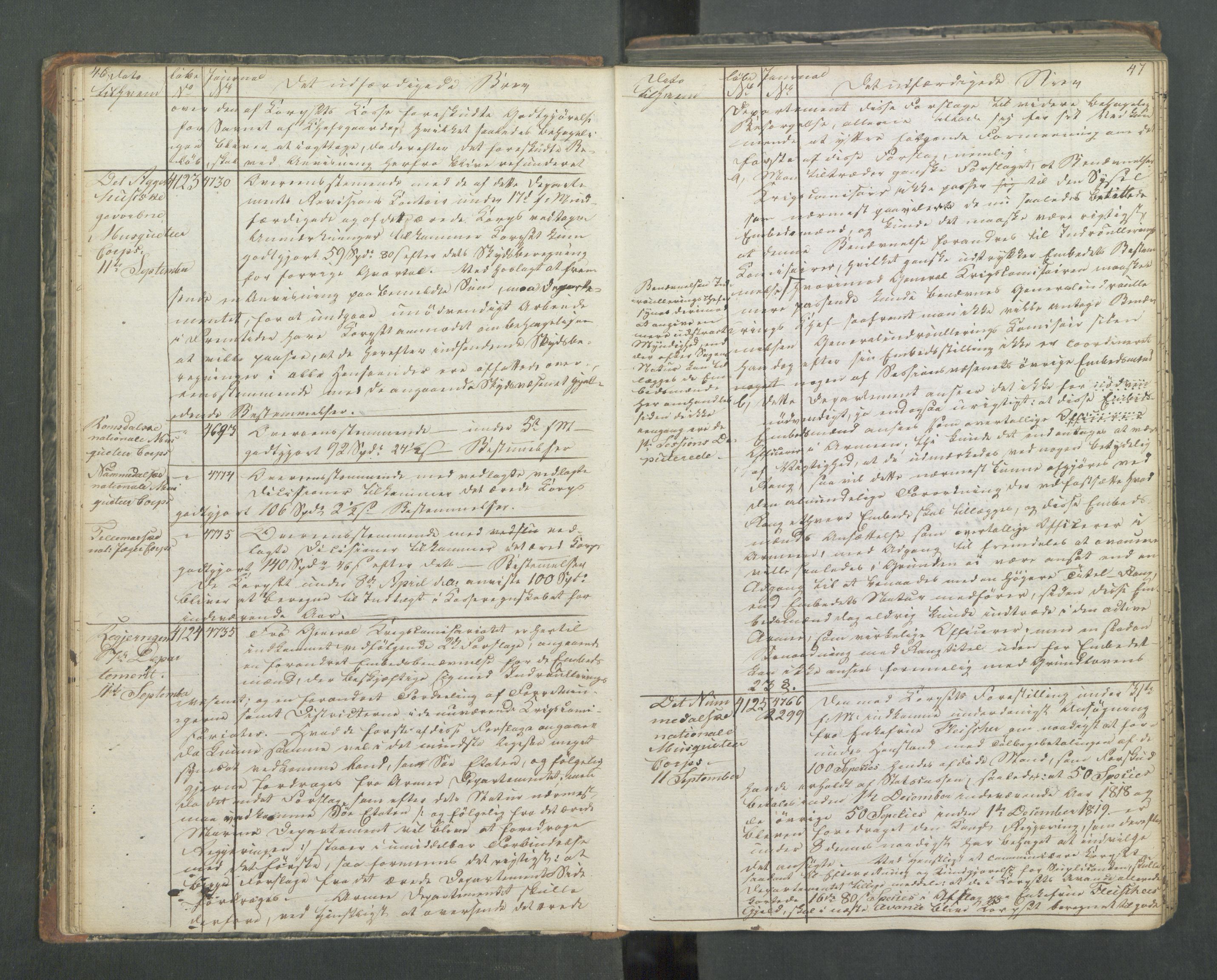 Armédepartementet, AV/RA-RAFA-3493/B/Ba/L0013: 6. Departements Kopibog, 1818, p. 46-47