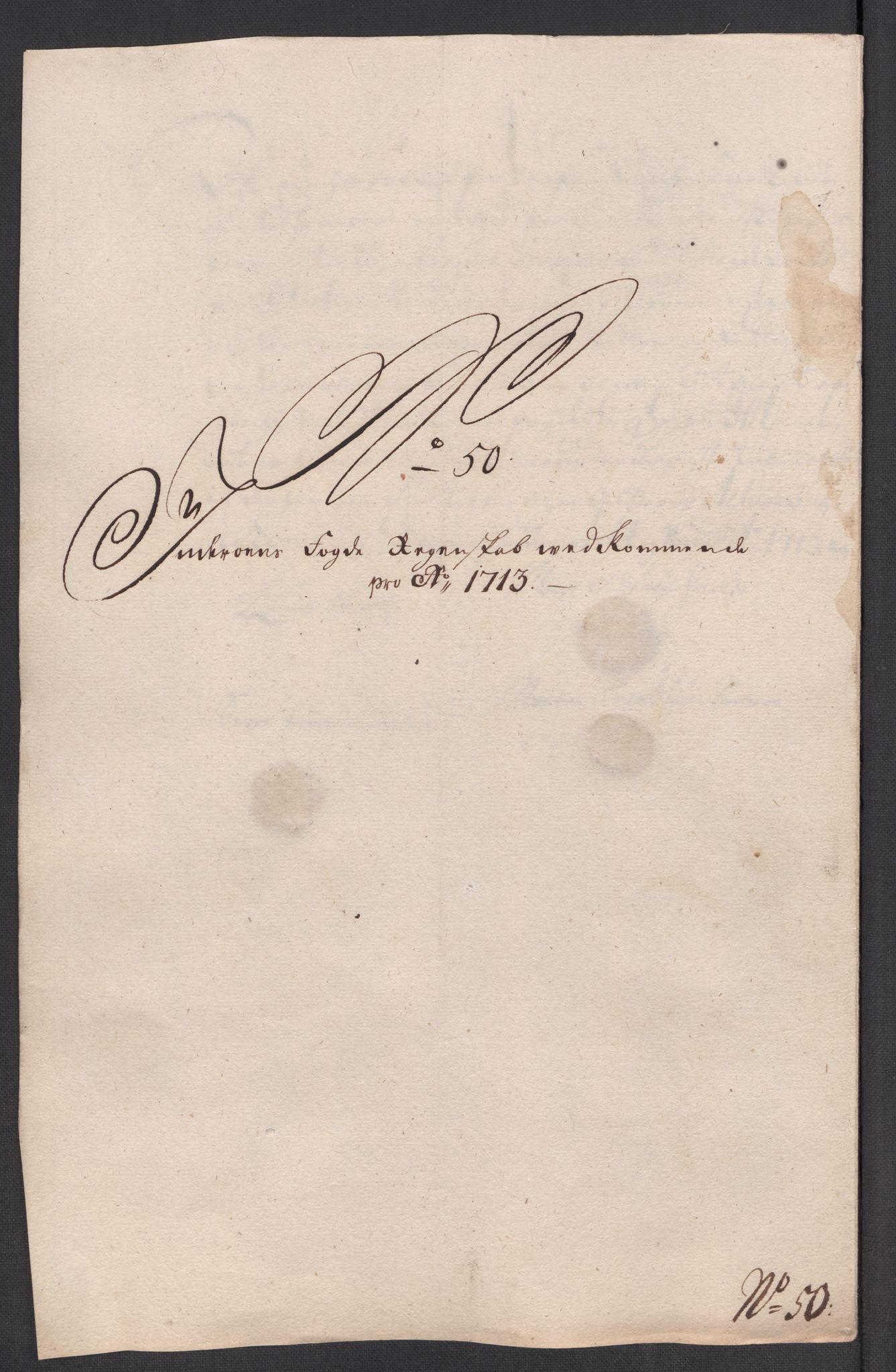 Rentekammeret inntil 1814, Reviderte regnskaper, Fogderegnskap, AV/RA-EA-4092/R63/L4321: Fogderegnskap Inderøy, 1713, p. 380