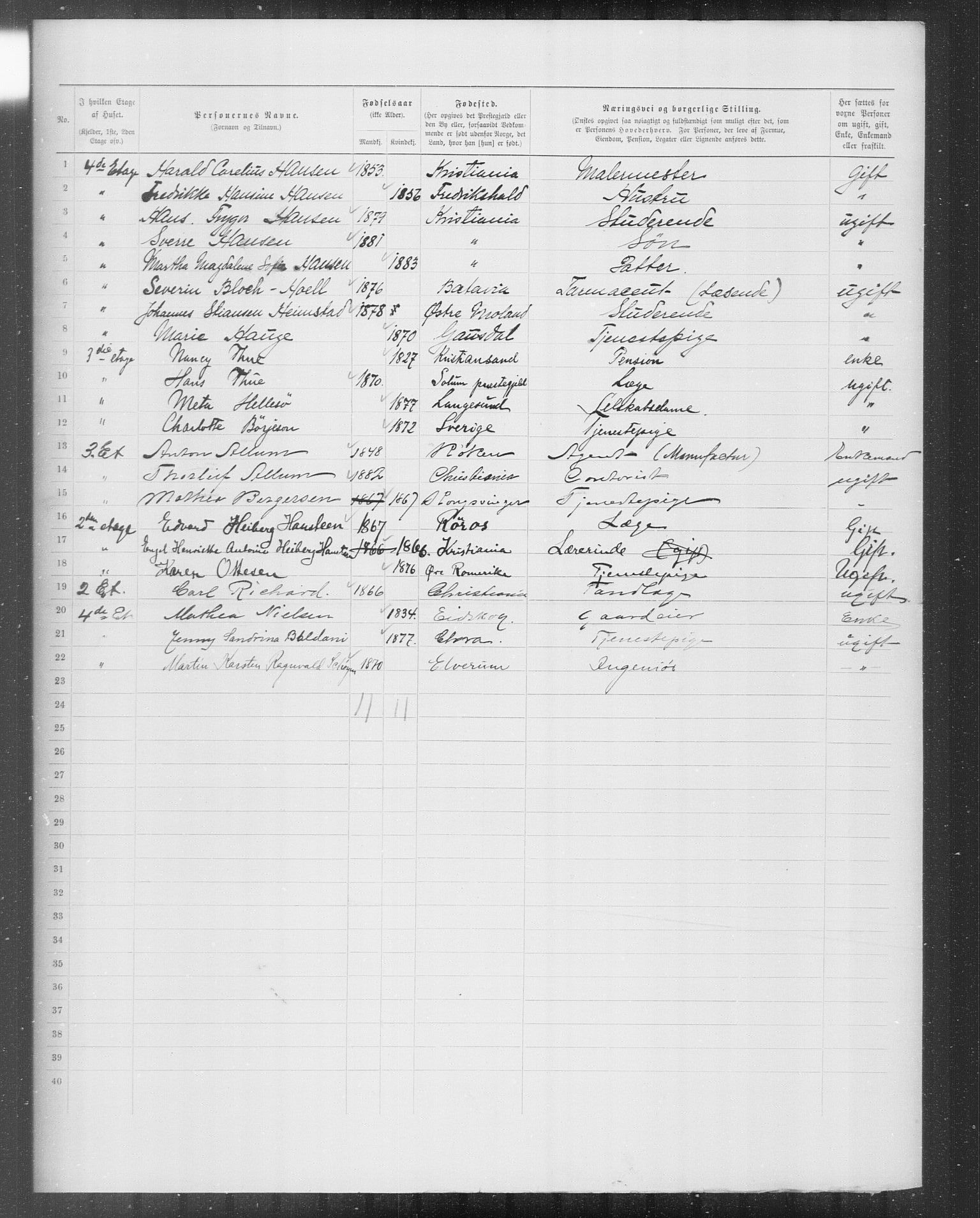 OBA, Municipal Census 1899 for Kristiania, 1899, p. 10924