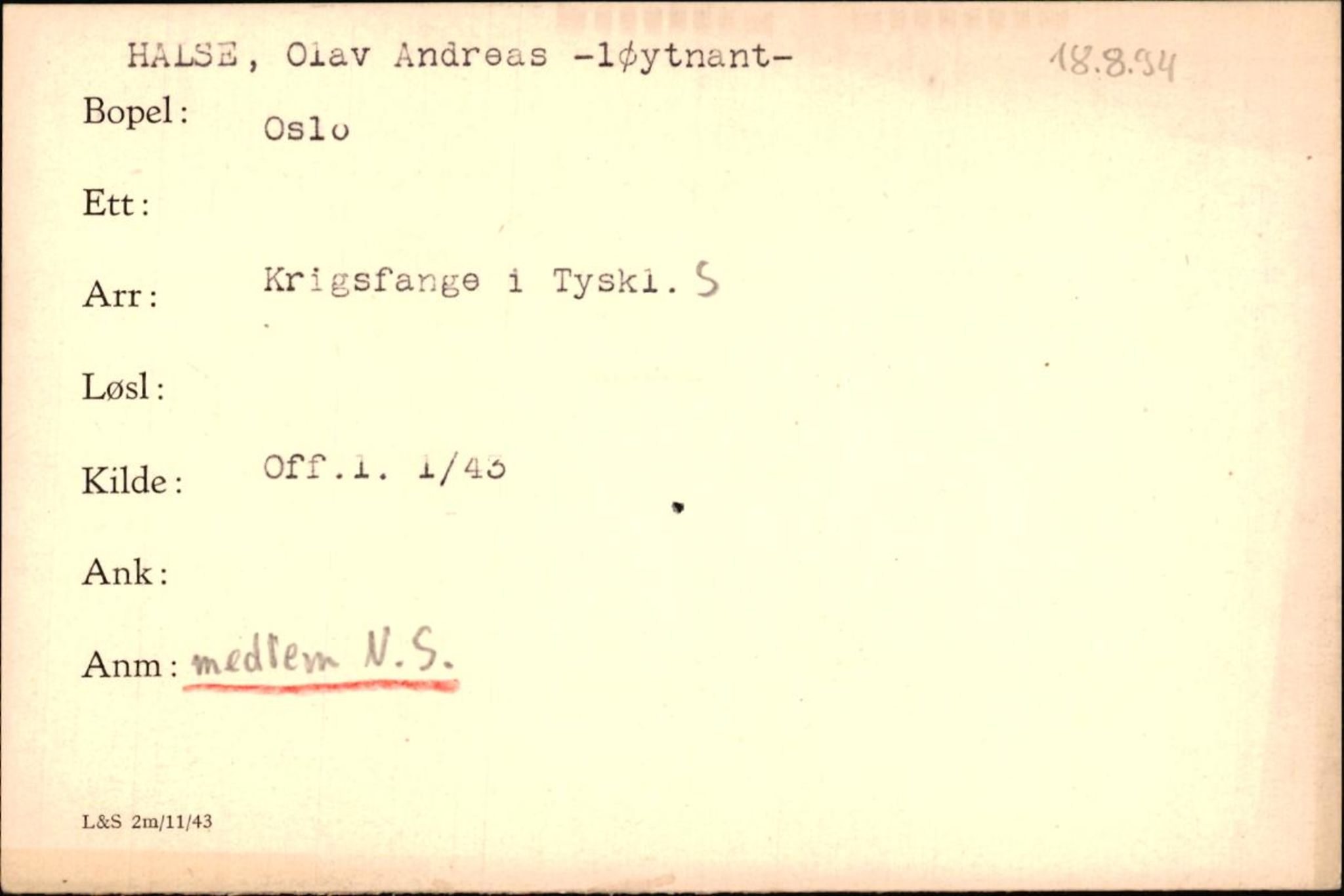 Forsvaret, Forsvarets krigshistoriske avdeling, AV/RA-RAFA-2017/Y/Yf/L0200: II-C-11-2102  -  Norske krigsfanger i Tyskland, 1940-1945, p. 362