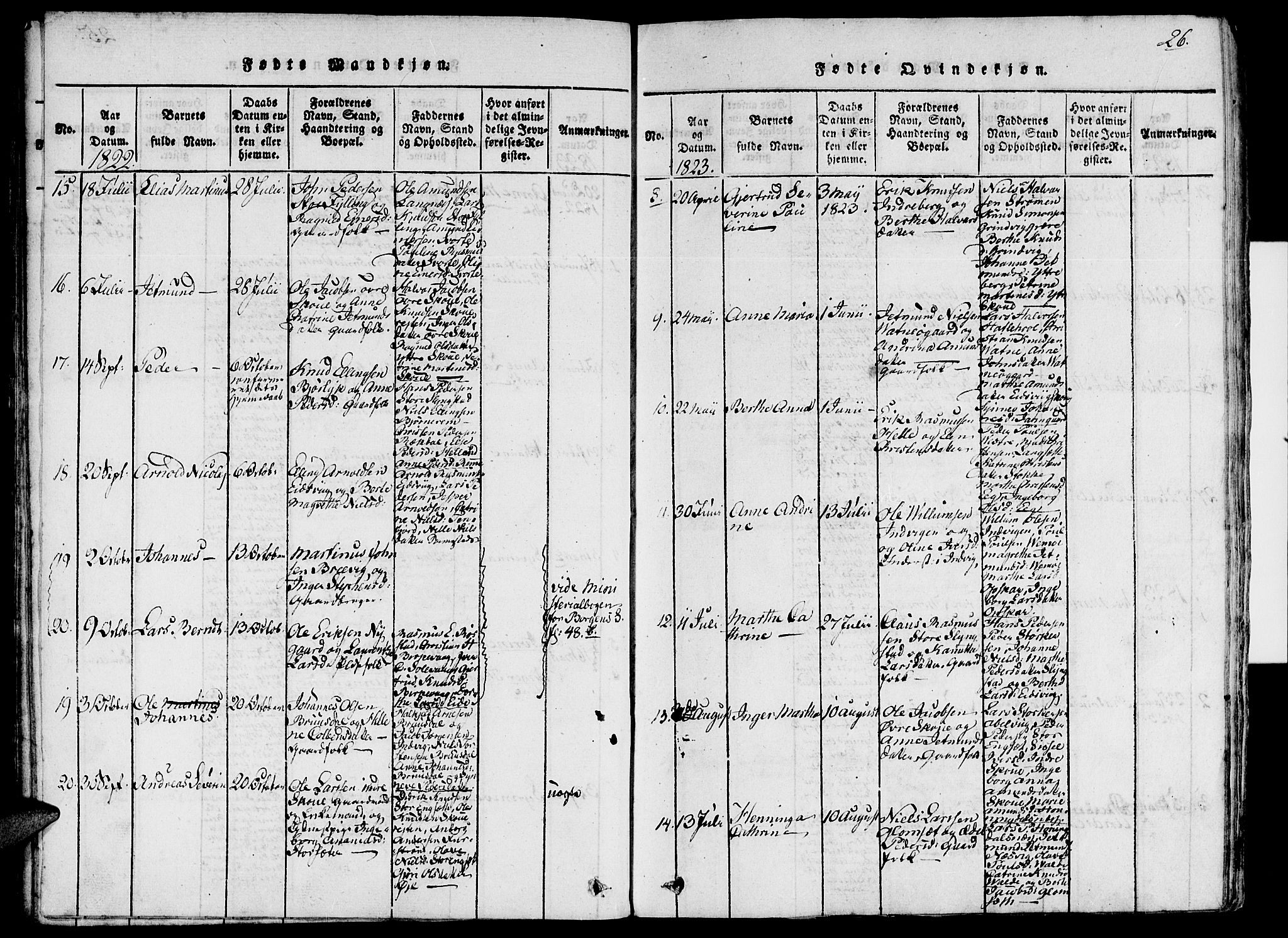 Ministerialprotokoller, klokkerbøker og fødselsregistre - Møre og Romsdal, AV/SAT-A-1454/524/L0351: Parish register (official) no. 524A03, 1816-1838, p. 26