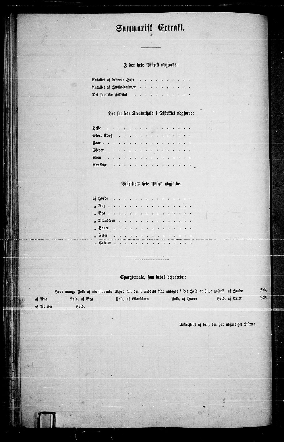 RA, 1865 census for Hole, 1865, p. 61