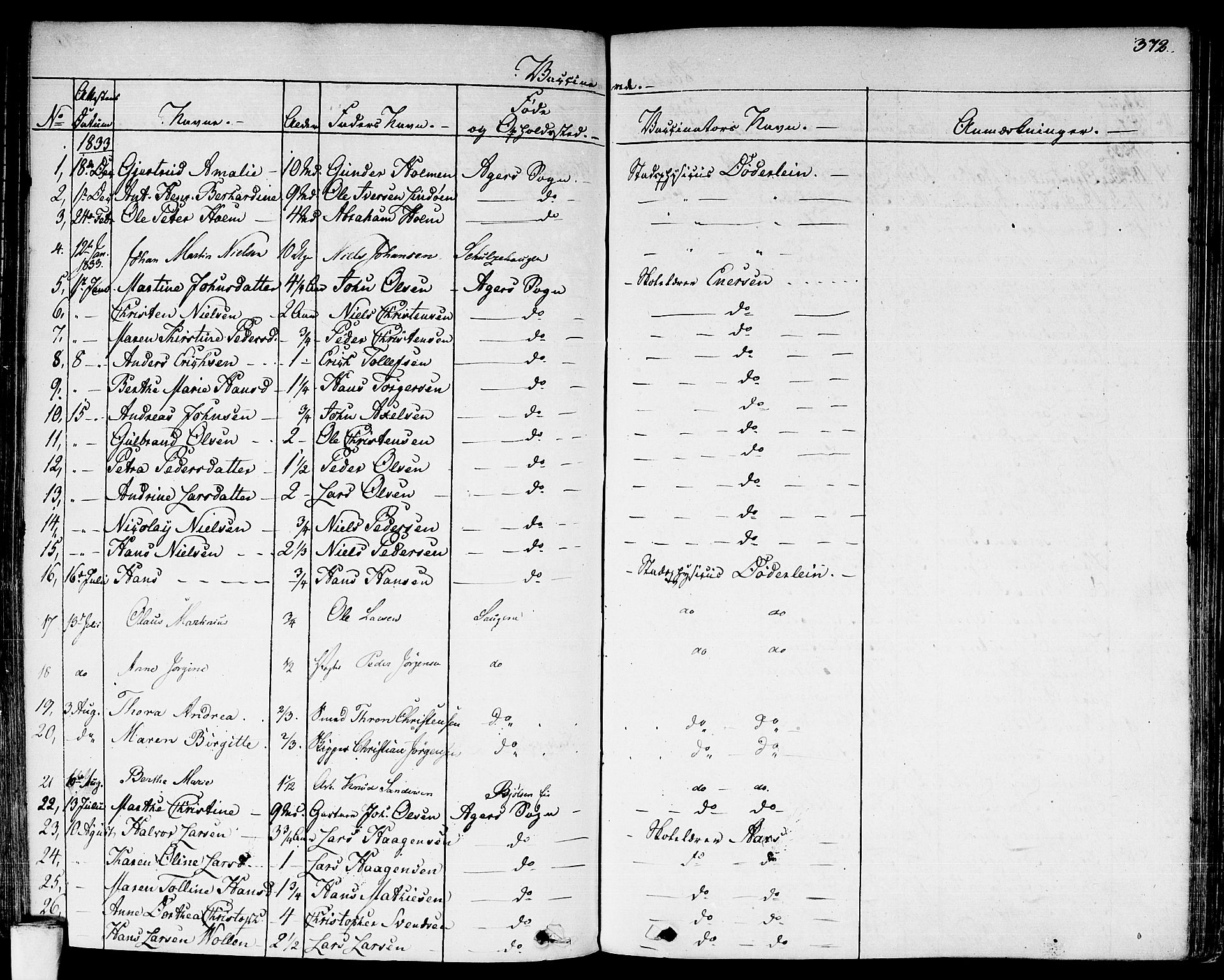Aker prestekontor kirkebøker, SAO/A-10861/F/L0018: Parish register (official) no. 17, 1829-1852, p. 372