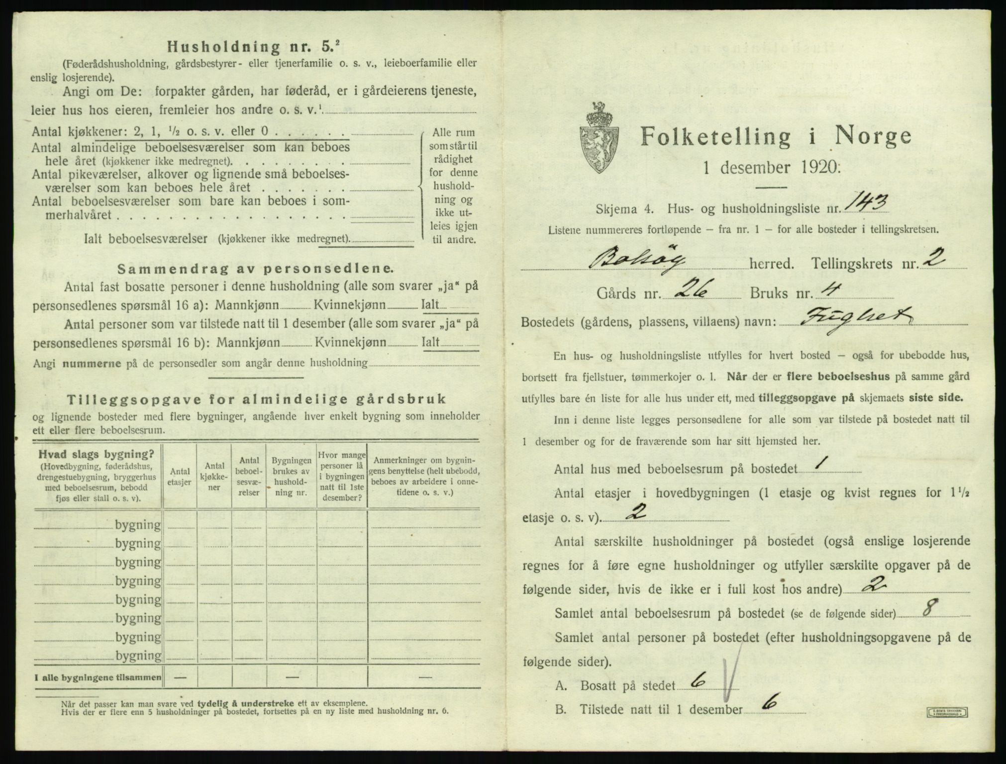 SAT, 1920 census for Bolsøy, 1920, p. 517