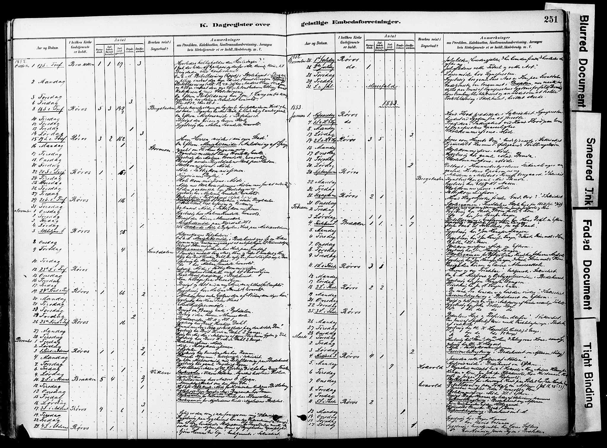 Ministerialprotokoller, klokkerbøker og fødselsregistre - Sør-Trøndelag, SAT/A-1456/681/L0933: Parish register (official) no. 681A11, 1879-1890, p. 251