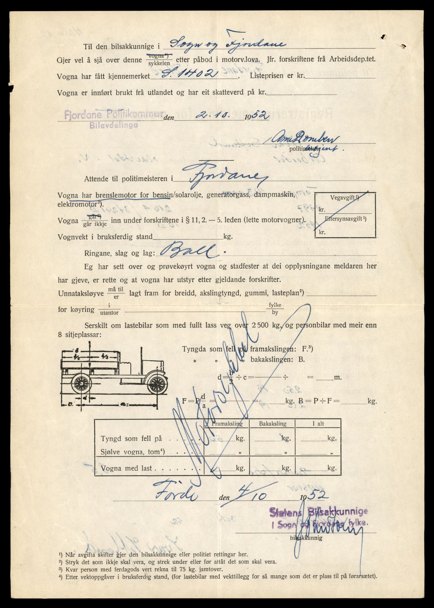 Møre og Romsdal vegkontor - Ålesund trafikkstasjon, AV/SAT-A-4099/F/Fe/L0026: Registreringskort for kjøretøy T 11046 - T 11160, 1927-1998, p. 2516