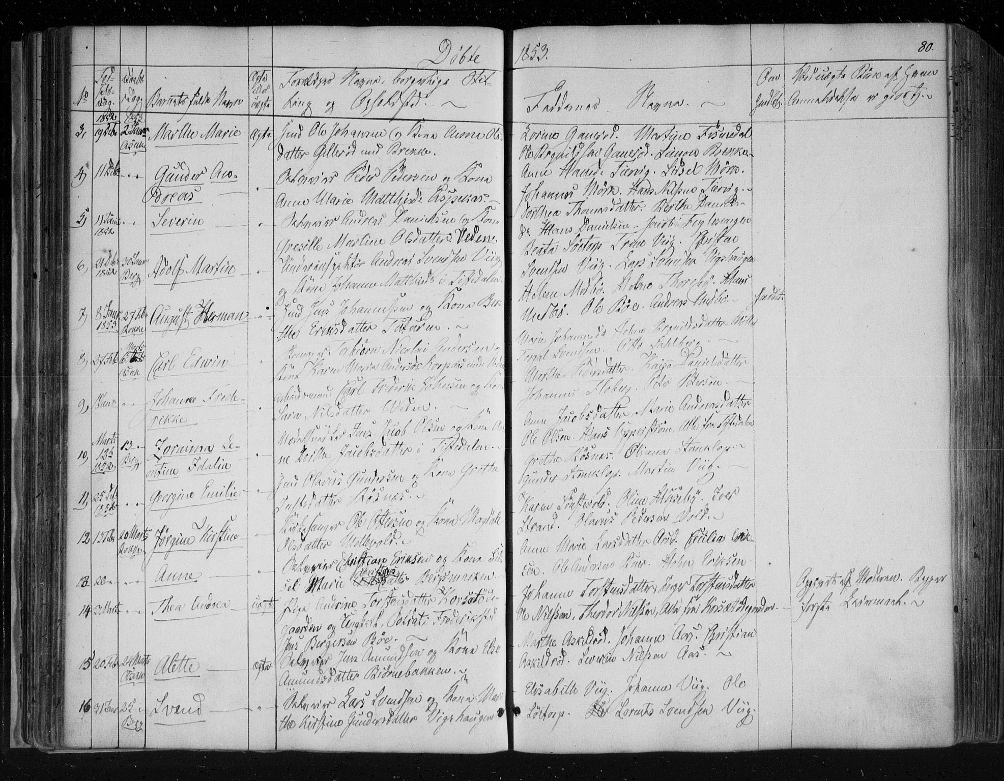 Berg prestekontor Kirkebøker, AV/SAO-A-10902/F/Fa/L0004: Parish register (official) no. I 4, 1843-1860, p. 80