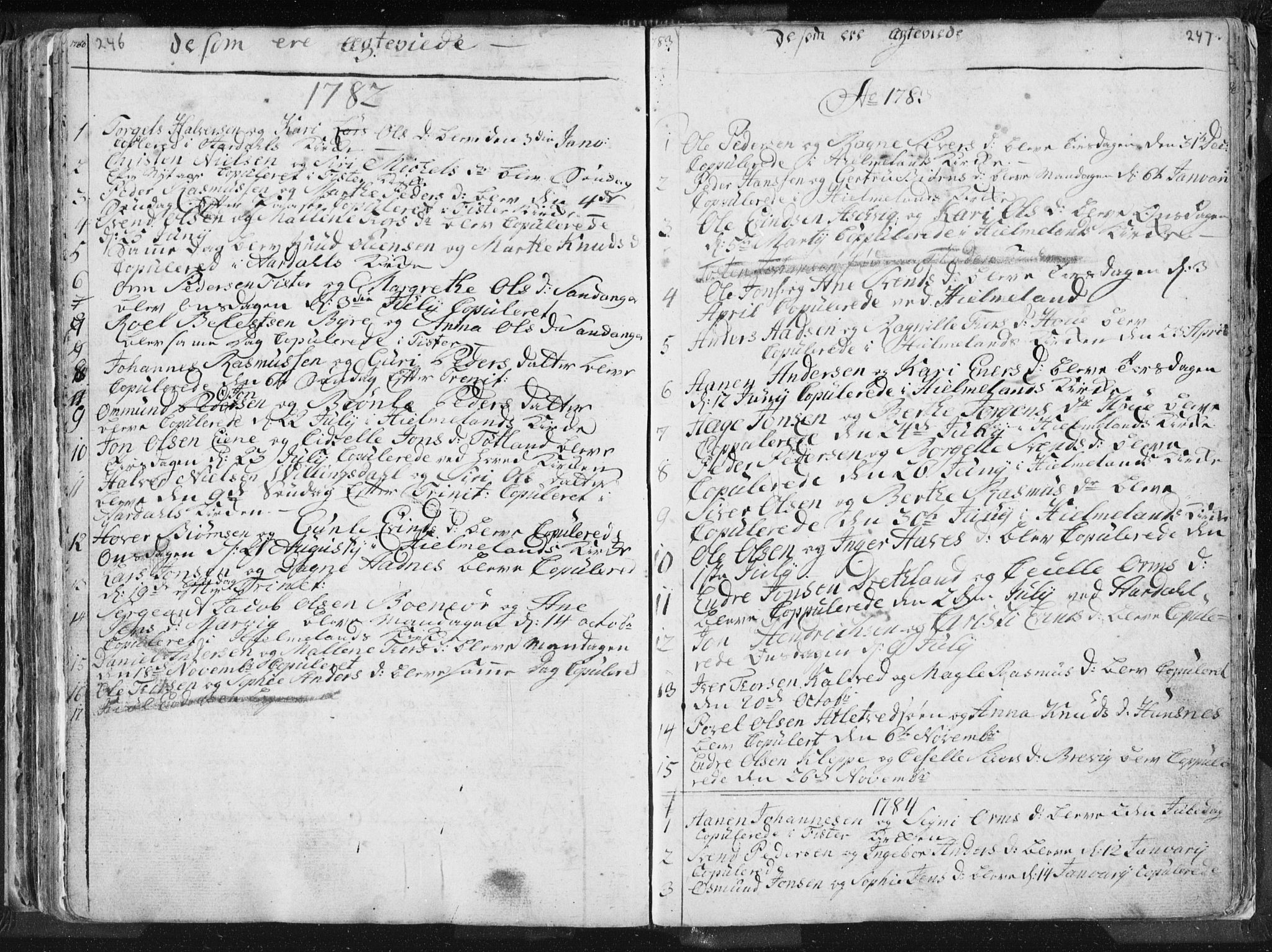 Hjelmeland sokneprestkontor, AV/SAST-A-101843/01/IV/L0001: Parish register (official) no. A 1, 1760-1799, p. 246-247