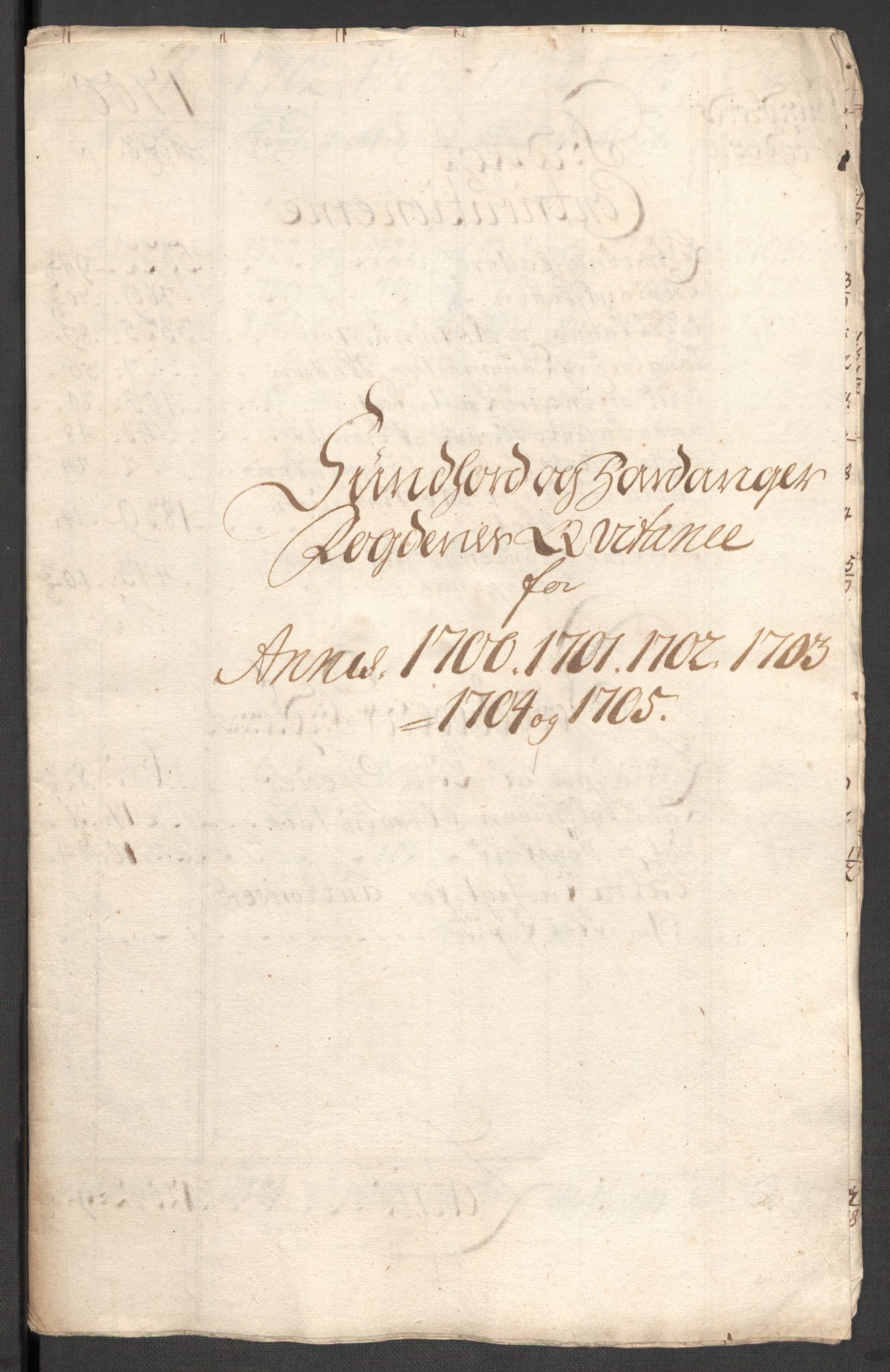 Rentekammeret inntil 1814, Reviderte regnskaper, Fogderegnskap, AV/RA-EA-4092/R48/L2983: Fogderegnskap Sunnhordland og Hardanger, 1705, p. 300