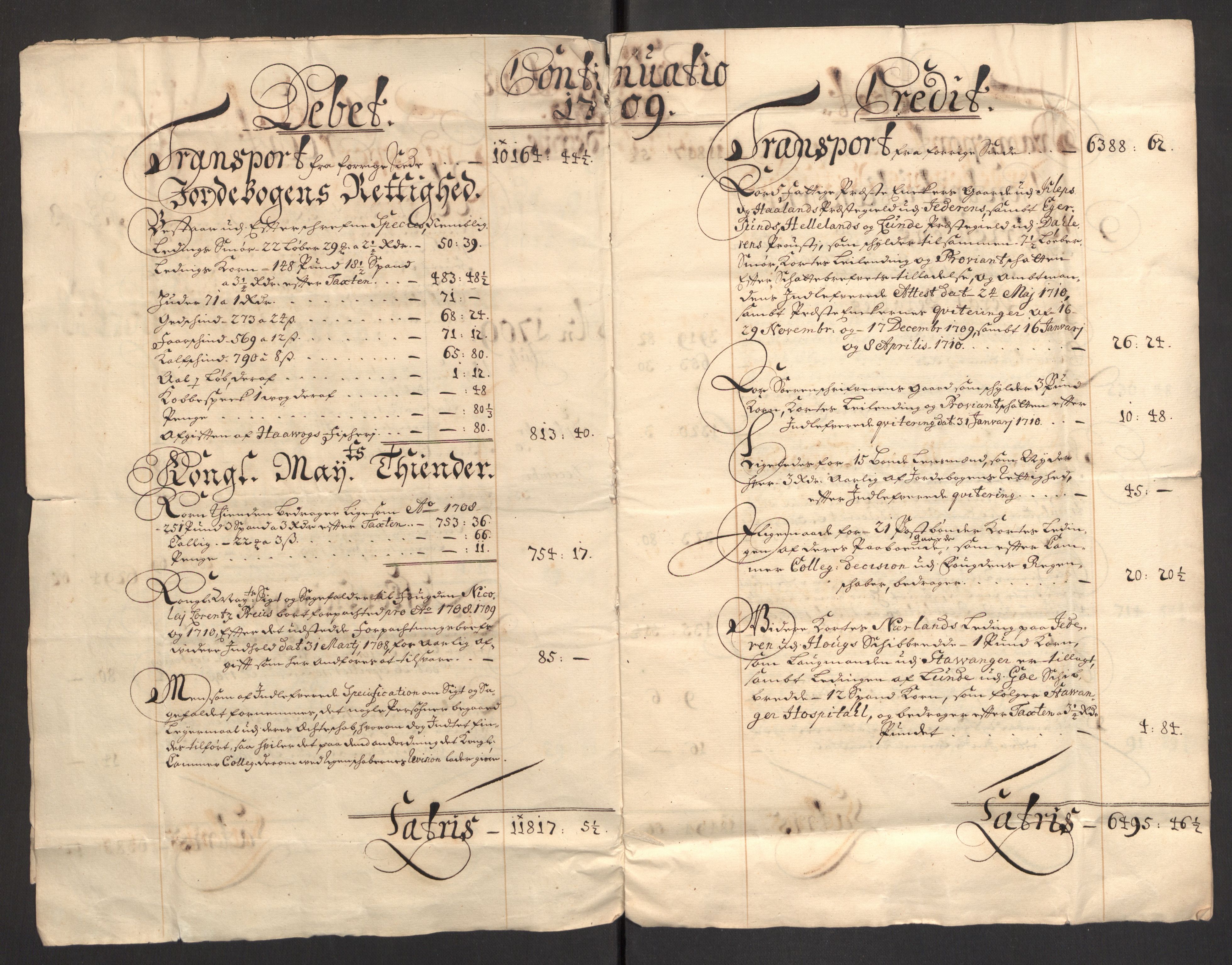 Rentekammeret inntil 1814, Reviderte regnskaper, Fogderegnskap, AV/RA-EA-4092/R46/L2734: Fogderegnskap Jæren og Dalane, 1709-1710, p. 17