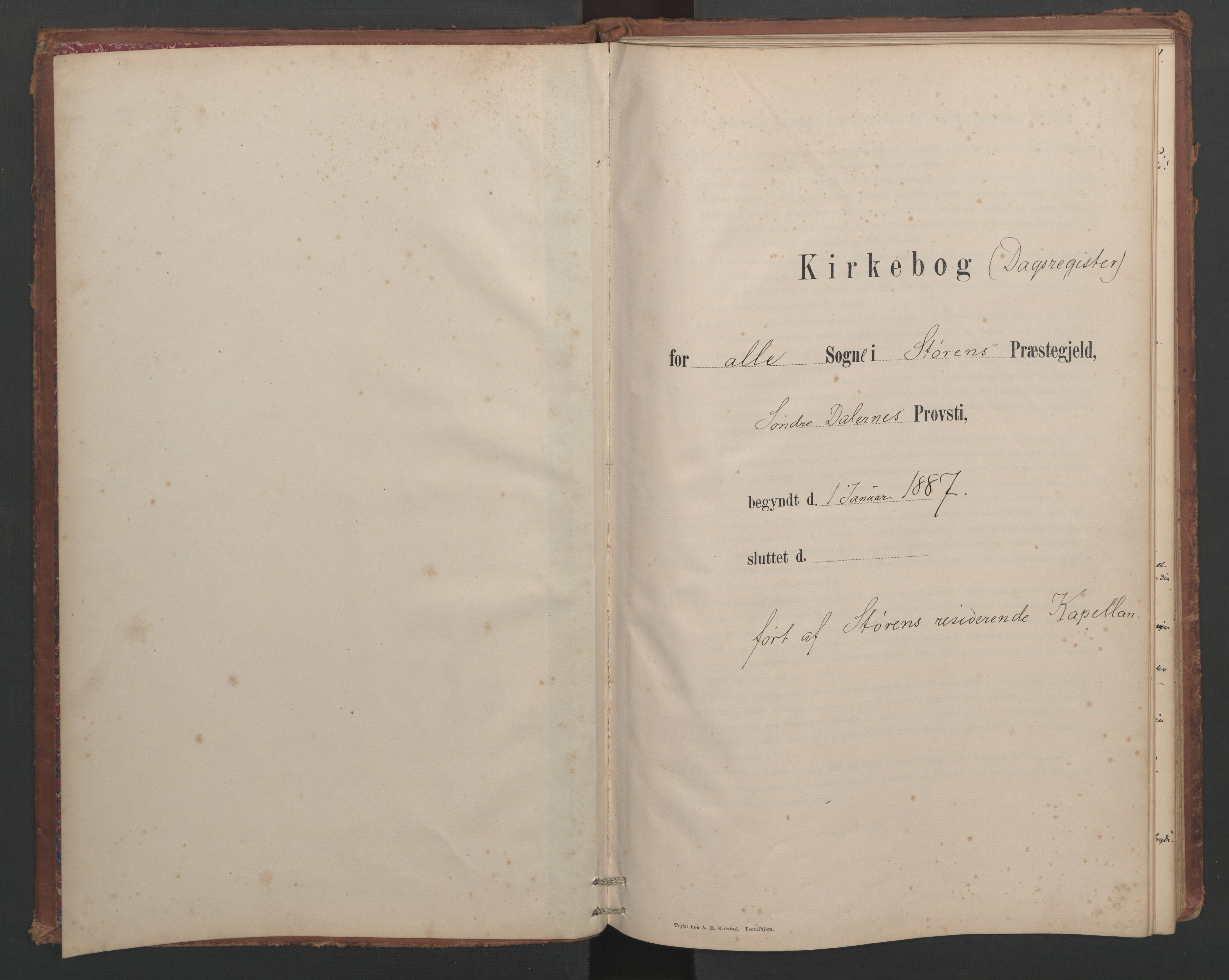 Ministerialprotokoller, klokkerbøker og fødselsregistre - Sør-Trøndelag, SAT/A-1456/687/L1012: Diary records no. 687B01, 1887-1914