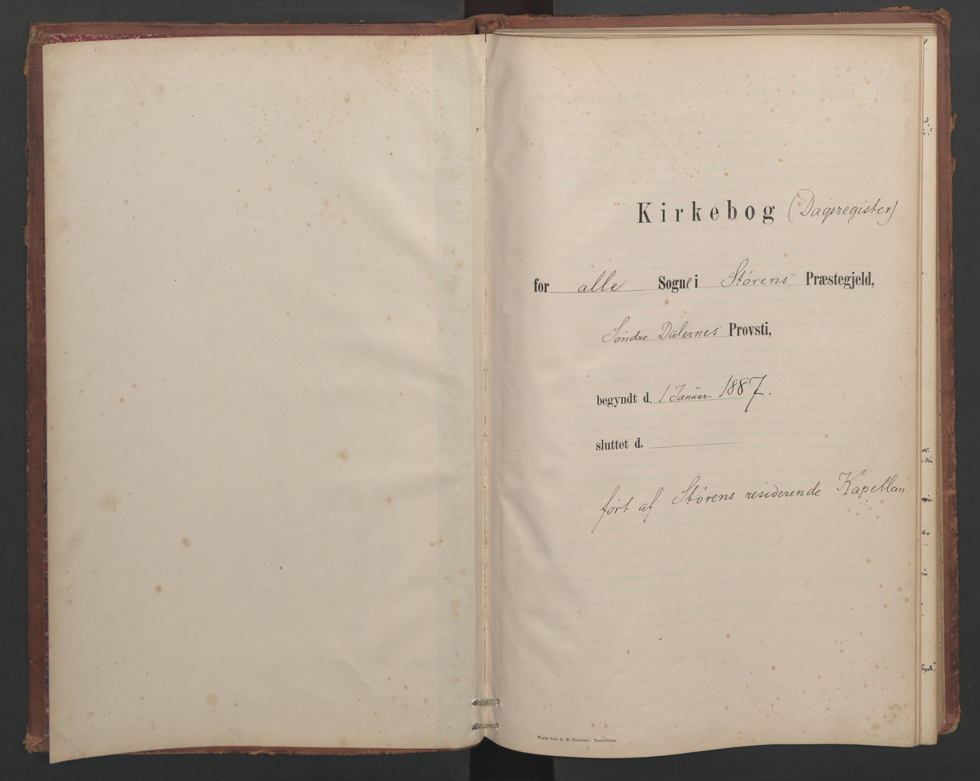 Ministerialprotokoller, klokkerbøker og fødselsregistre - Sør-Trøndelag, AV/SAT-A-1456/687/L1012: Diary records no. 687B01, 1887-1914