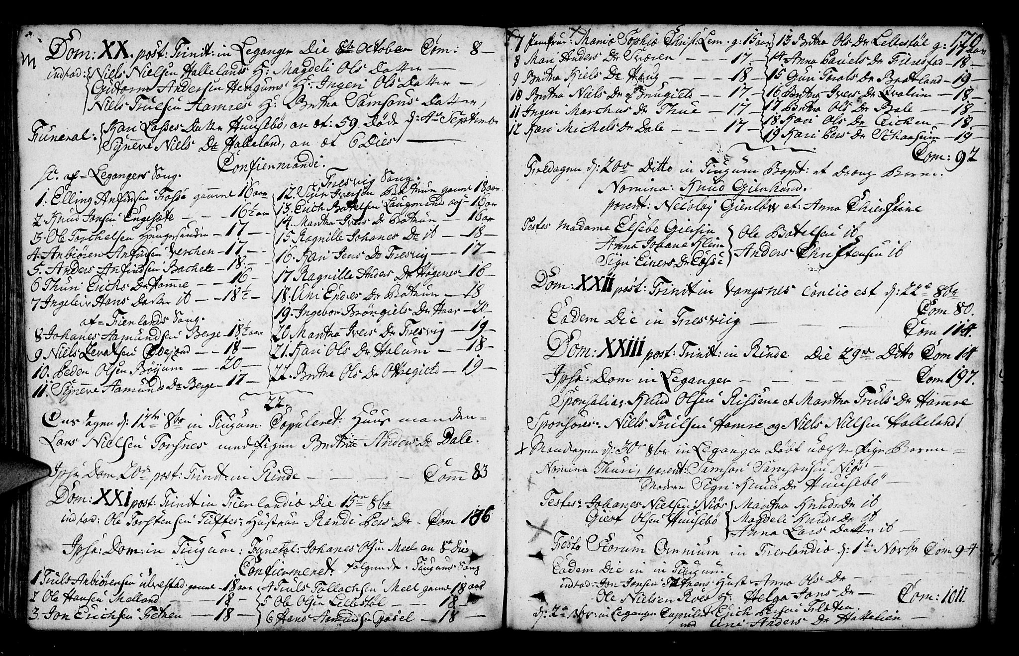 Leikanger sokneprestembete, AV/SAB-A-81001/H/Haa/Haaa/L0003: Parish register (official) no. A 3, 1756-1770, p. 170