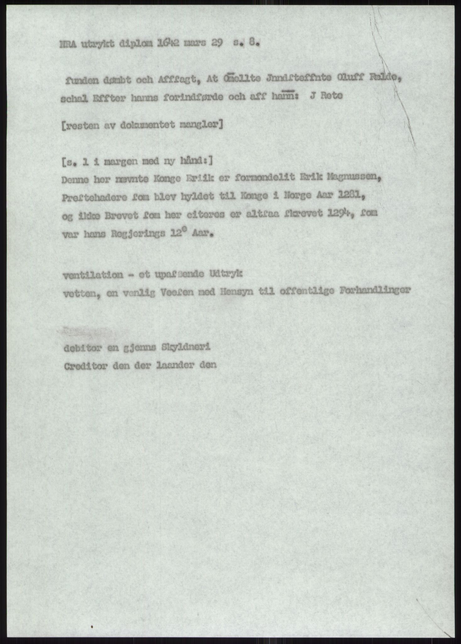 Samlinger til kildeutgivelse, Diplomavskriftsamlingen, AV/RA-EA-4053/H/Ha, p. 2423