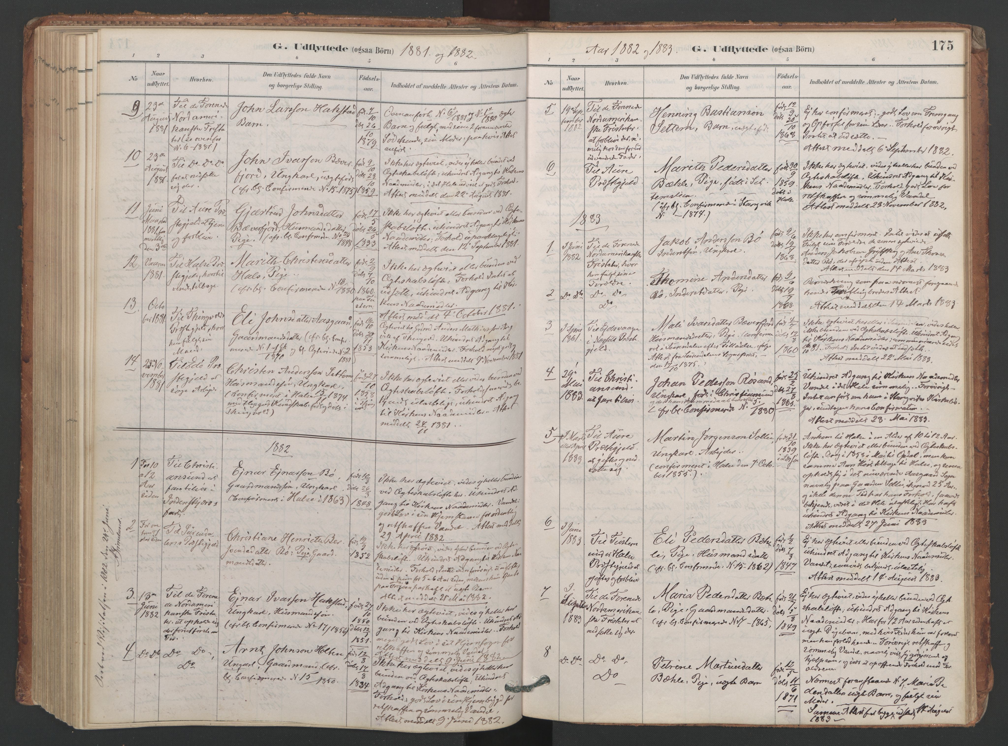 Ministerialprotokoller, klokkerbøker og fødselsregistre - Møre og Romsdal, AV/SAT-A-1454/594/L1036: Parish register (official) no. 594A02 (?), 1879-1910, p. 175