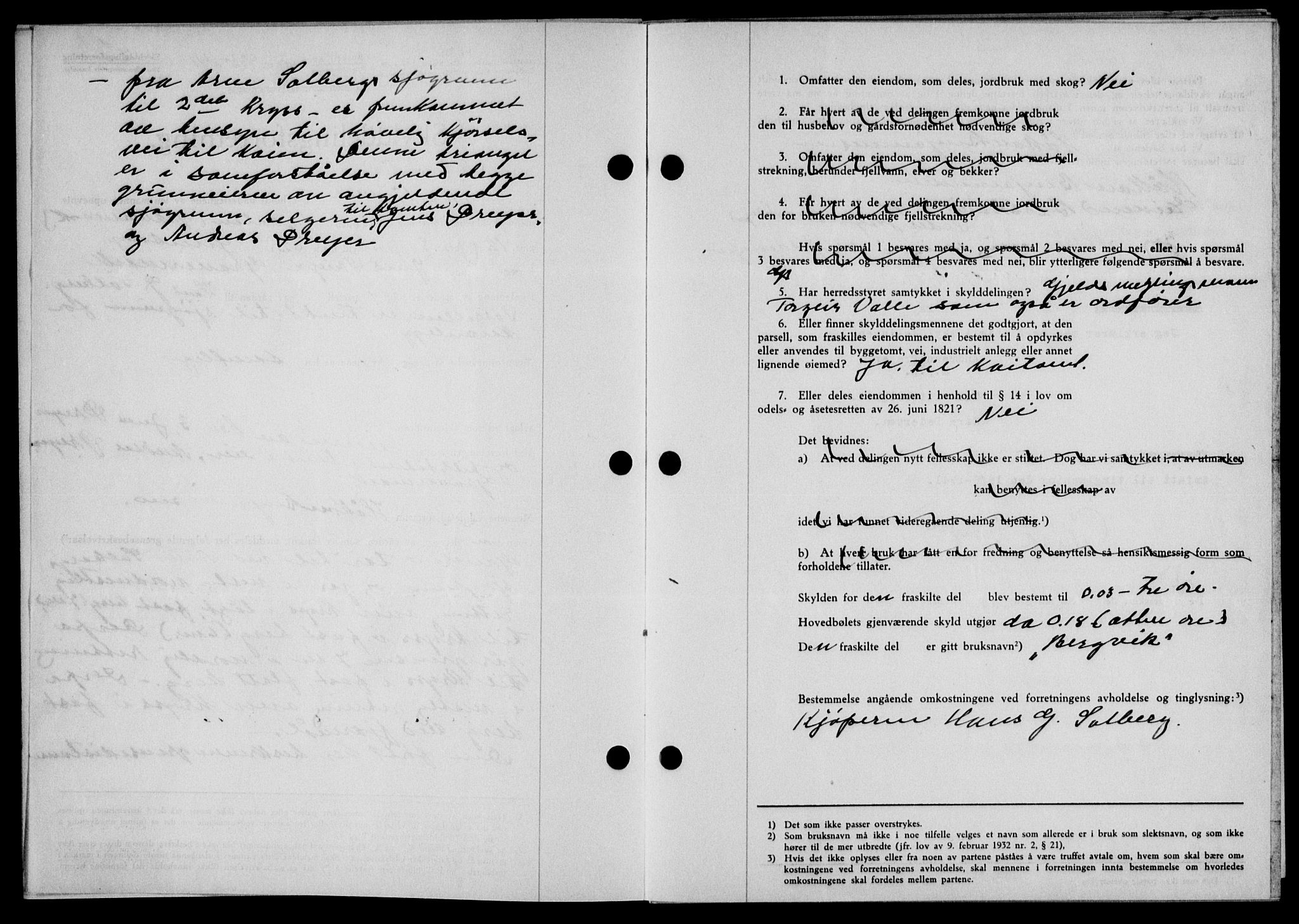 Lofoten sorenskriveri, SAT/A-0017/1/2/2C/L0008a: Mortgage book no. 8a, 1940-1941, Diary no: : 993/1941