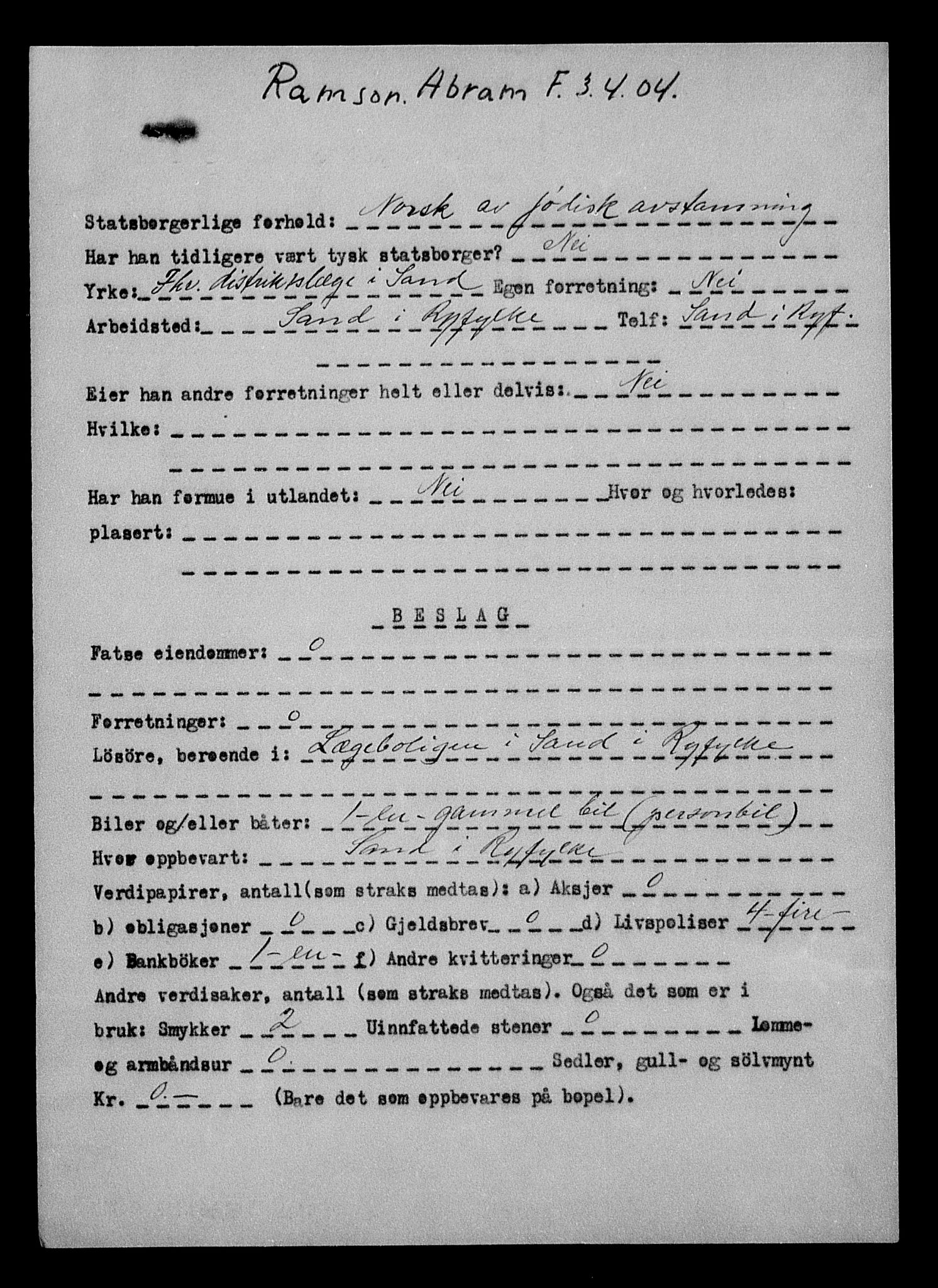 Justisdepartementet, Tilbakeføringskontoret for inndratte formuer, AV/RA-S-1564/H/Hc/Hcd/L1009: --, 1945-1947, p. 74