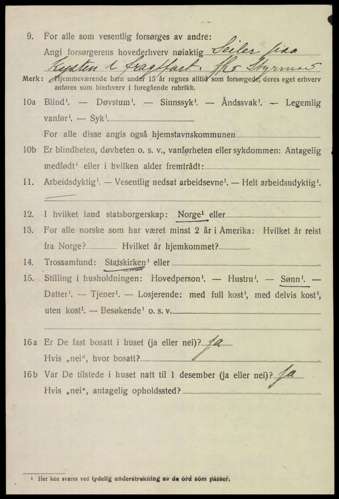 SAK, 1920 census for Eide, 1920, p. 1017