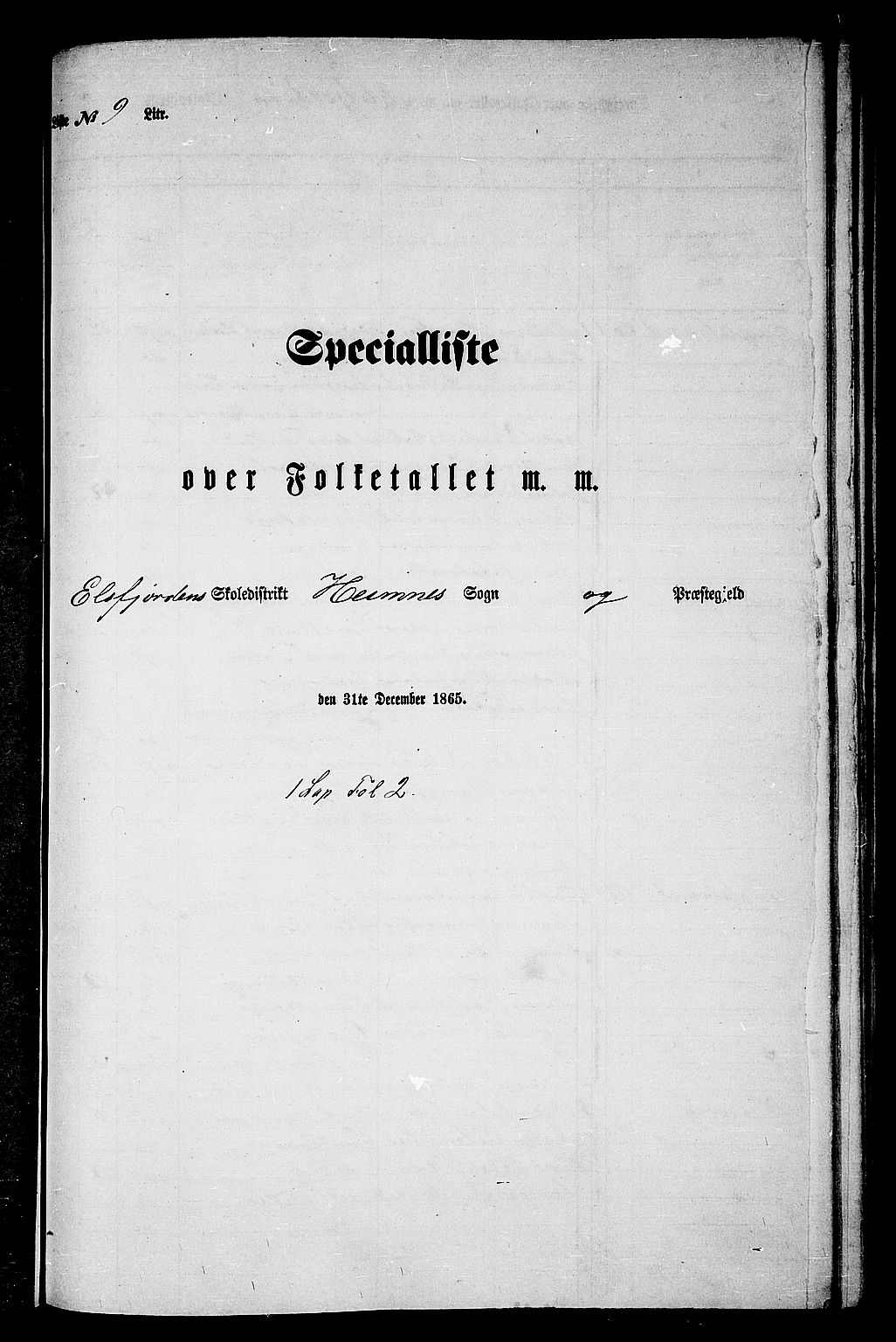 RA, 1865 census for Hemnes, 1865, p. 150