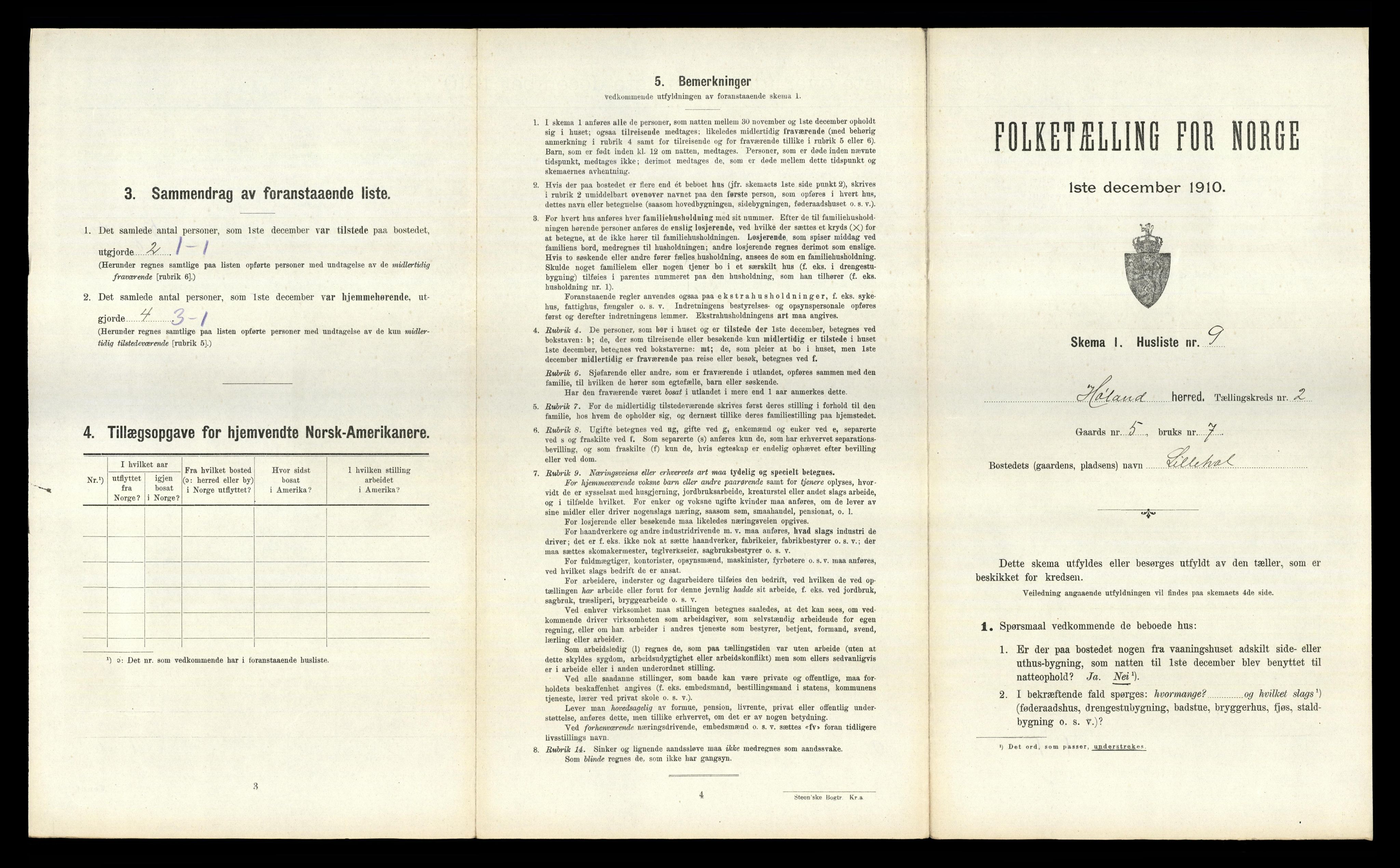 RA, 1910 census for Høland, 1910, p. 343