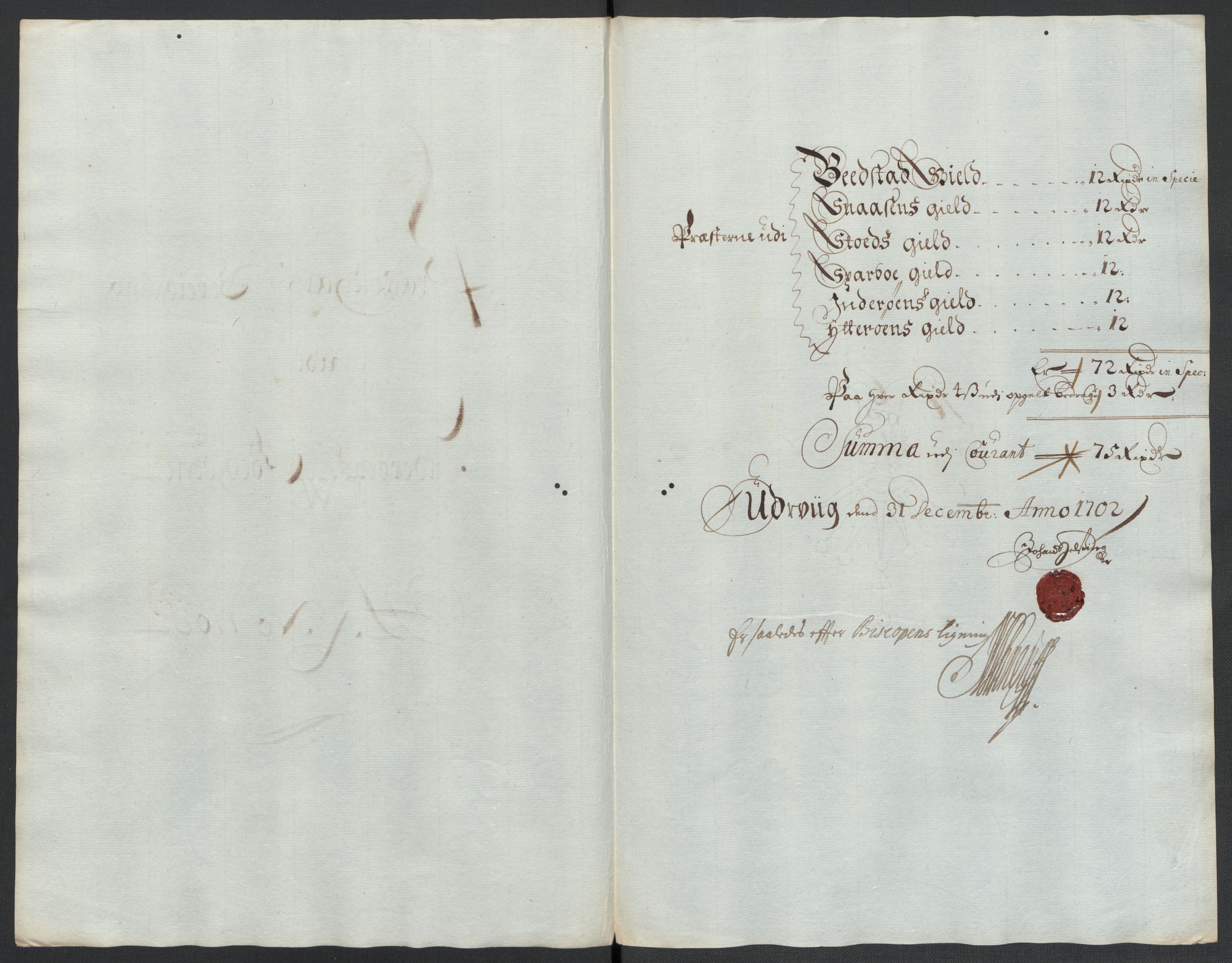 Rentekammeret inntil 1814, Reviderte regnskaper, Fogderegnskap, AV/RA-EA-4092/R63/L4312: Fogderegnskap Inderøy, 1701-1702, p. 356