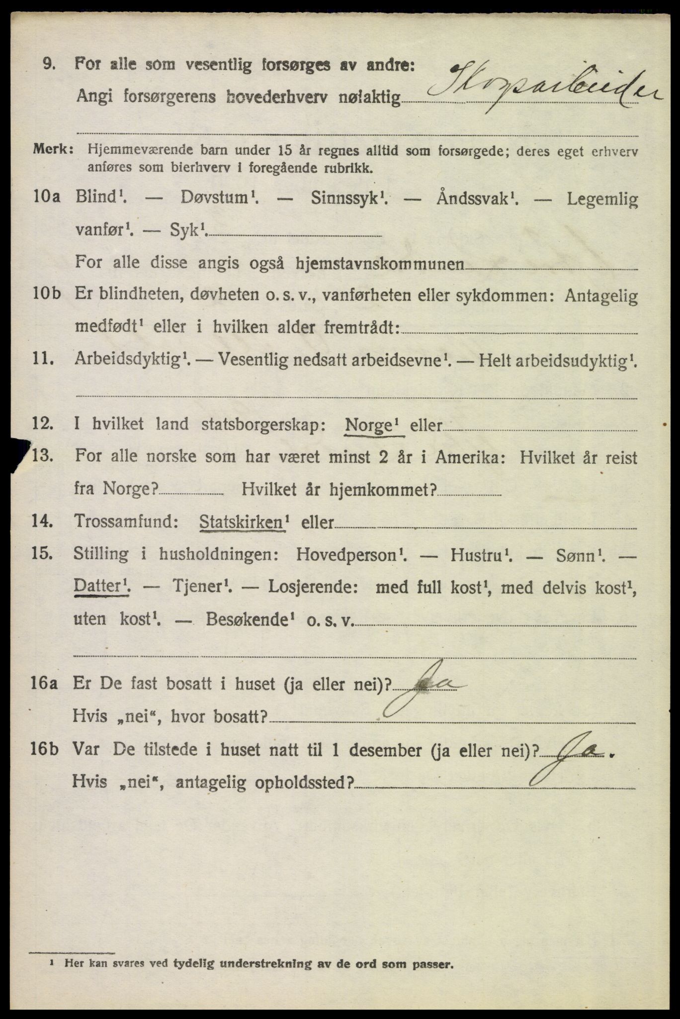SAH, 1920 census for Ytre Rendal, 1920, p. 2074