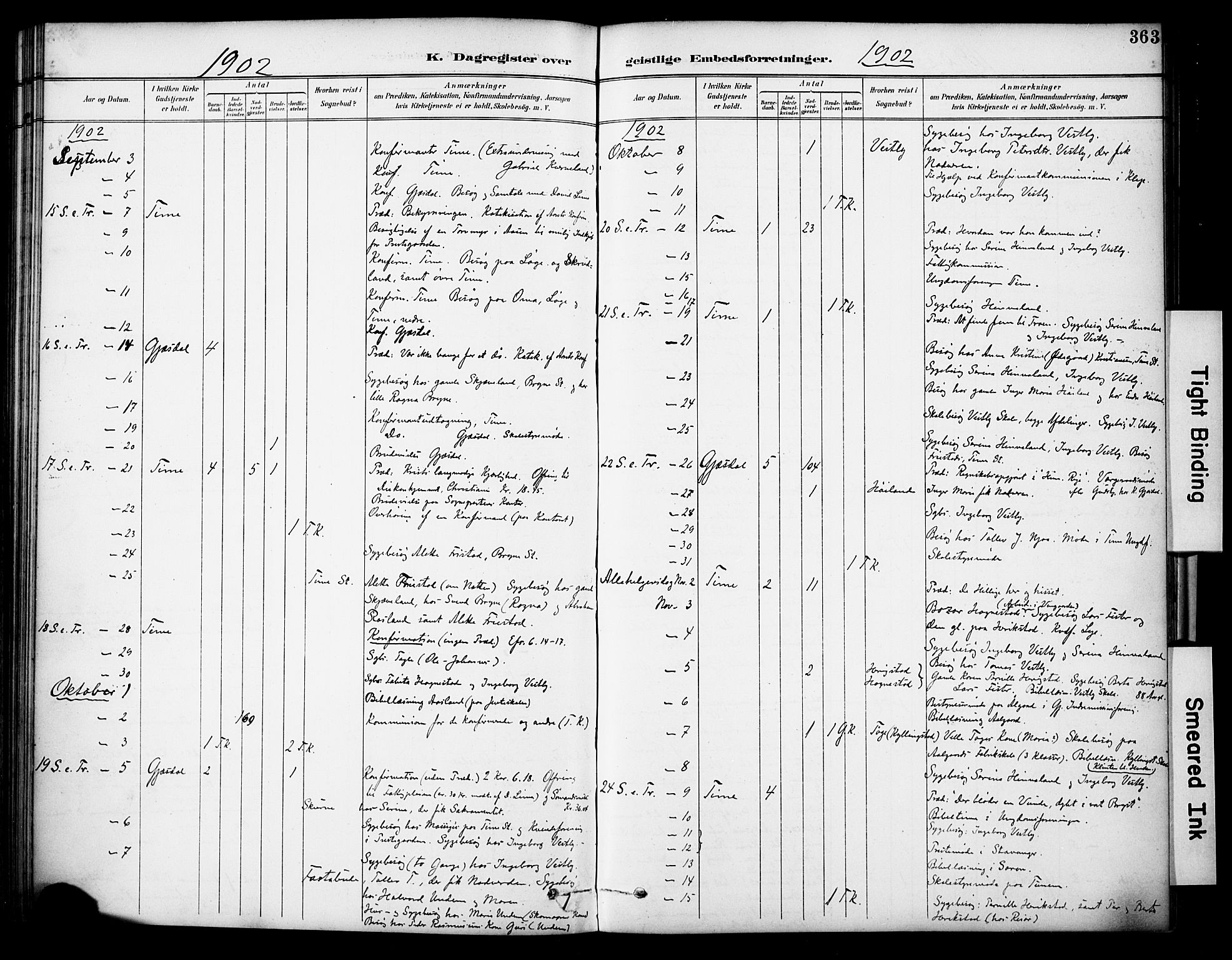 Lye sokneprestkontor, AV/SAST-A-101794/001/30BA/L0011: Parish register (official) no. A 9, 1893-1903, p. 363