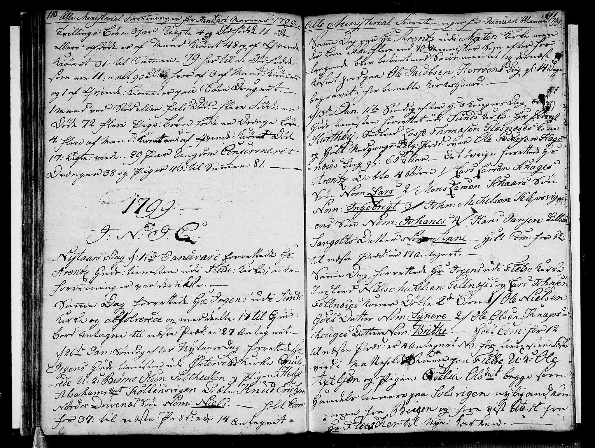 Sund sokneprestembete, SAB/A-99930: Parish register (official) no. A 7, 1796-1815, p. 110-111