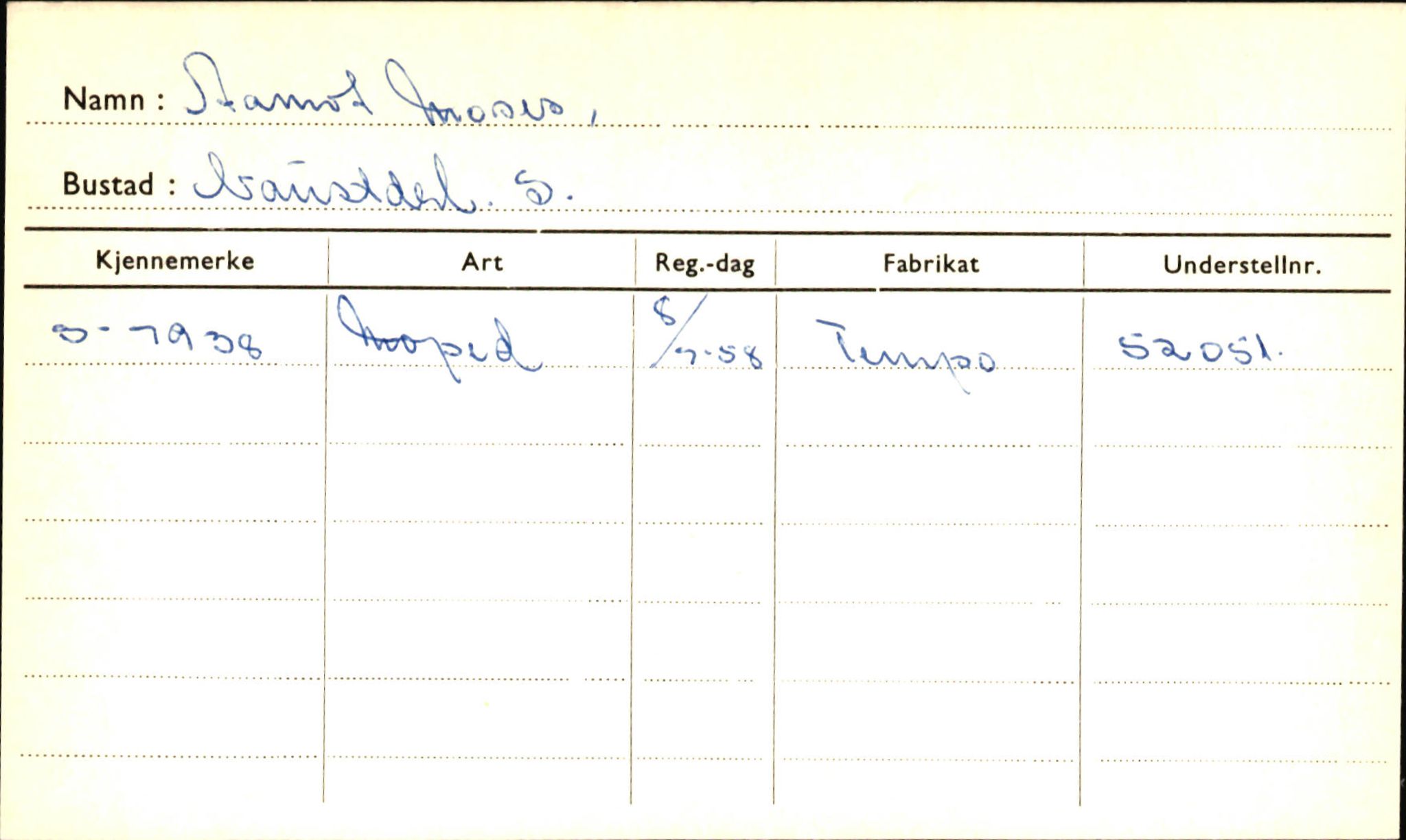 Statens vegvesen, Sogn og Fjordane vegkontor, AV/SAB-A-5301/4/F/L0002: Eigarregister Fjordane til 1.6.1961, 1930-1961, p. 798