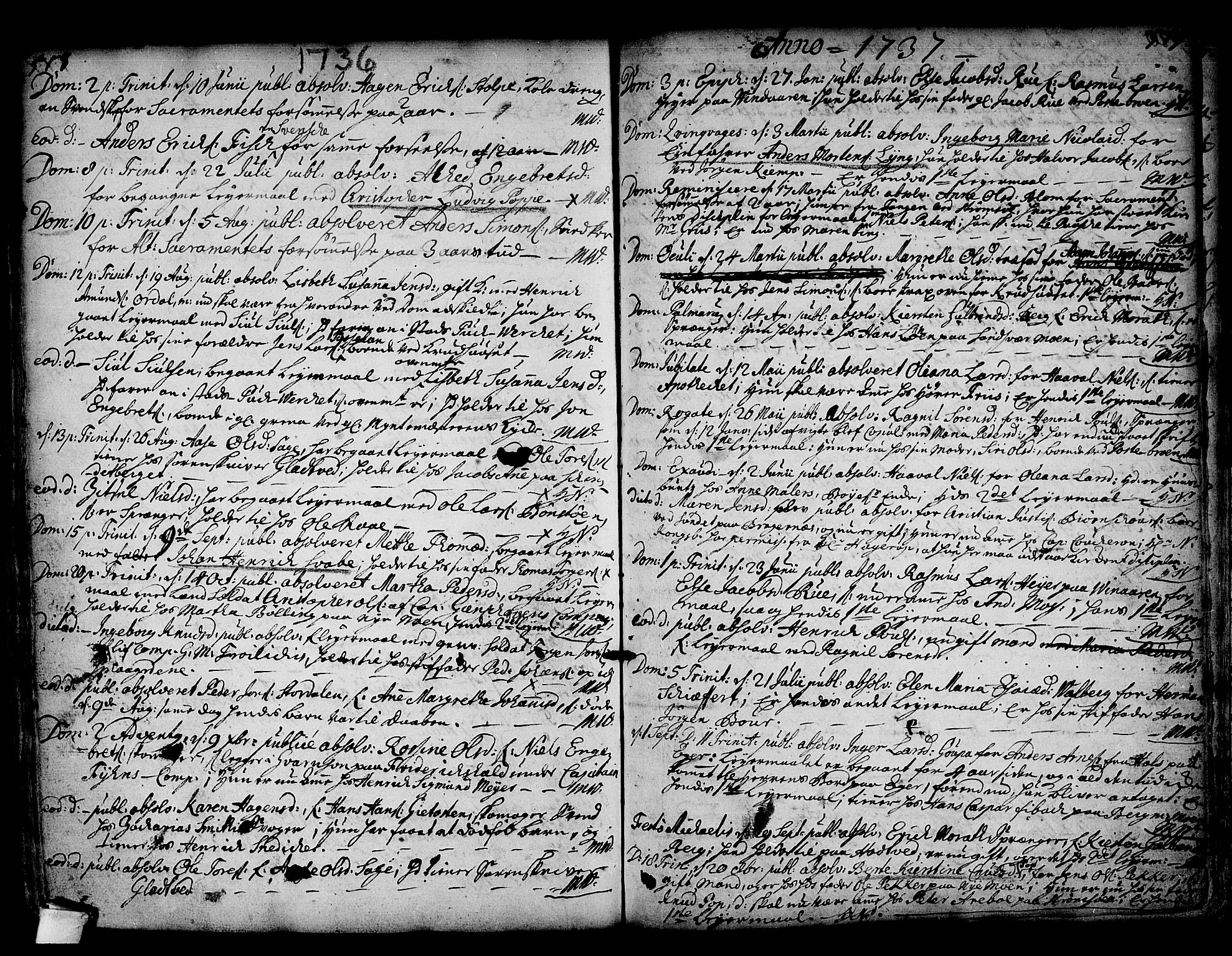 Kongsberg kirkebøker, SAKO/A-22/F/Fa/L0002: Parish register (official) no. I 2, 1721-1743, p. 518-519