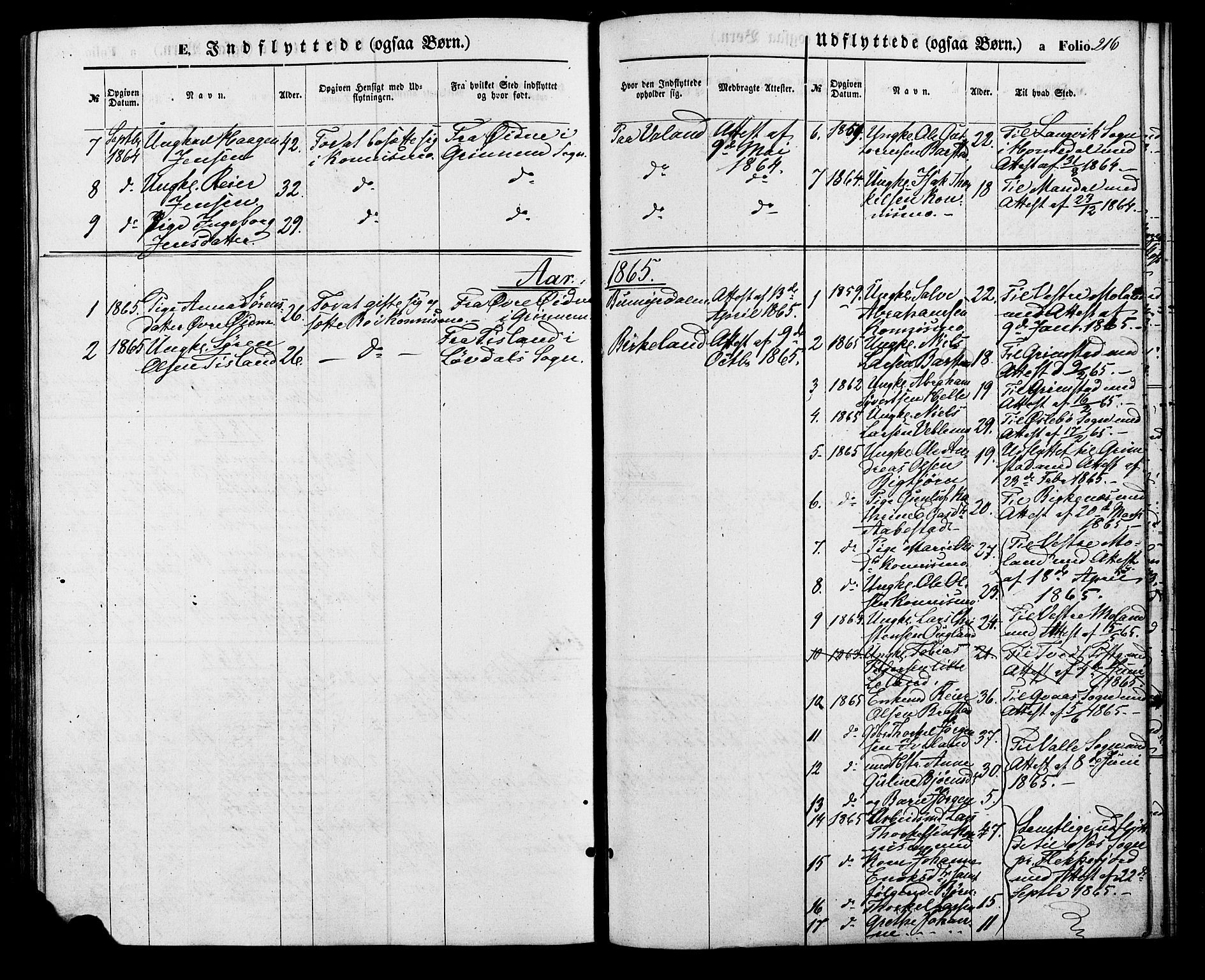 Nord-Audnedal sokneprestkontor, AV/SAK-1111-0032/F/Fa/Faa/L0002: Parish register (official) no. A 2, 1857-1882, p. 216