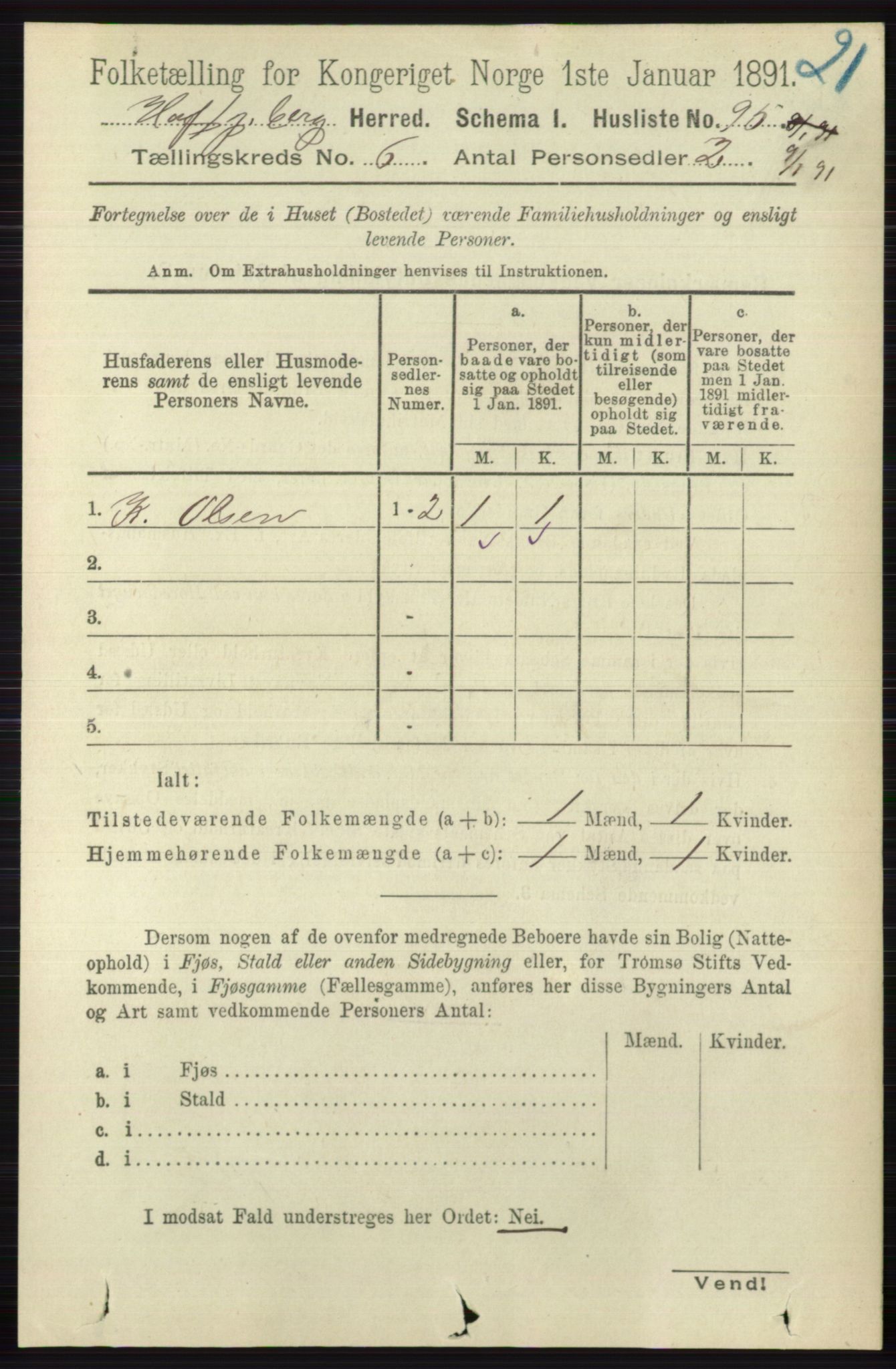 RA, 1891 census for 0714 Hof, 1891, p. 1777