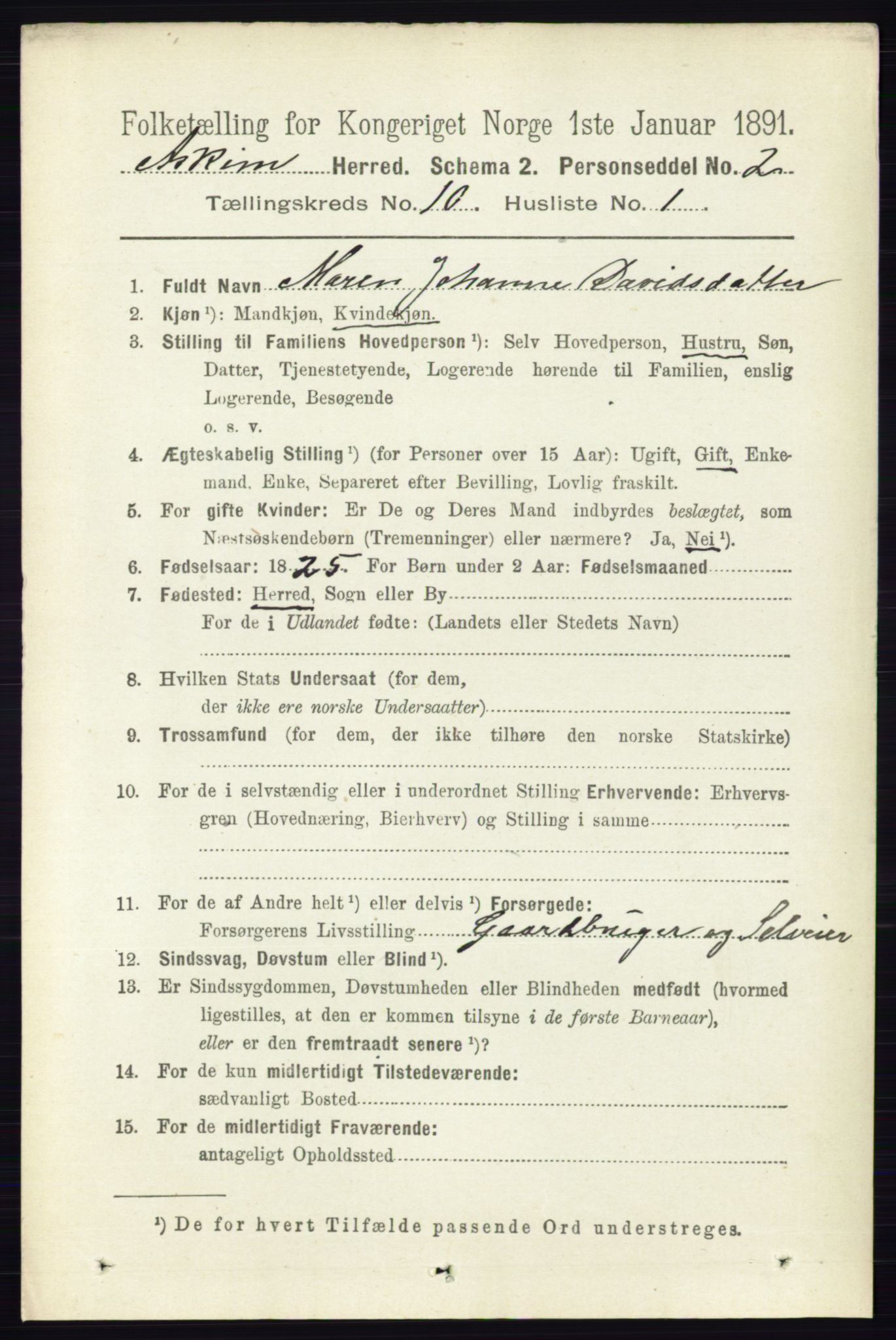 RA, 1891 census for 0124 Askim, 1891, p. 1608