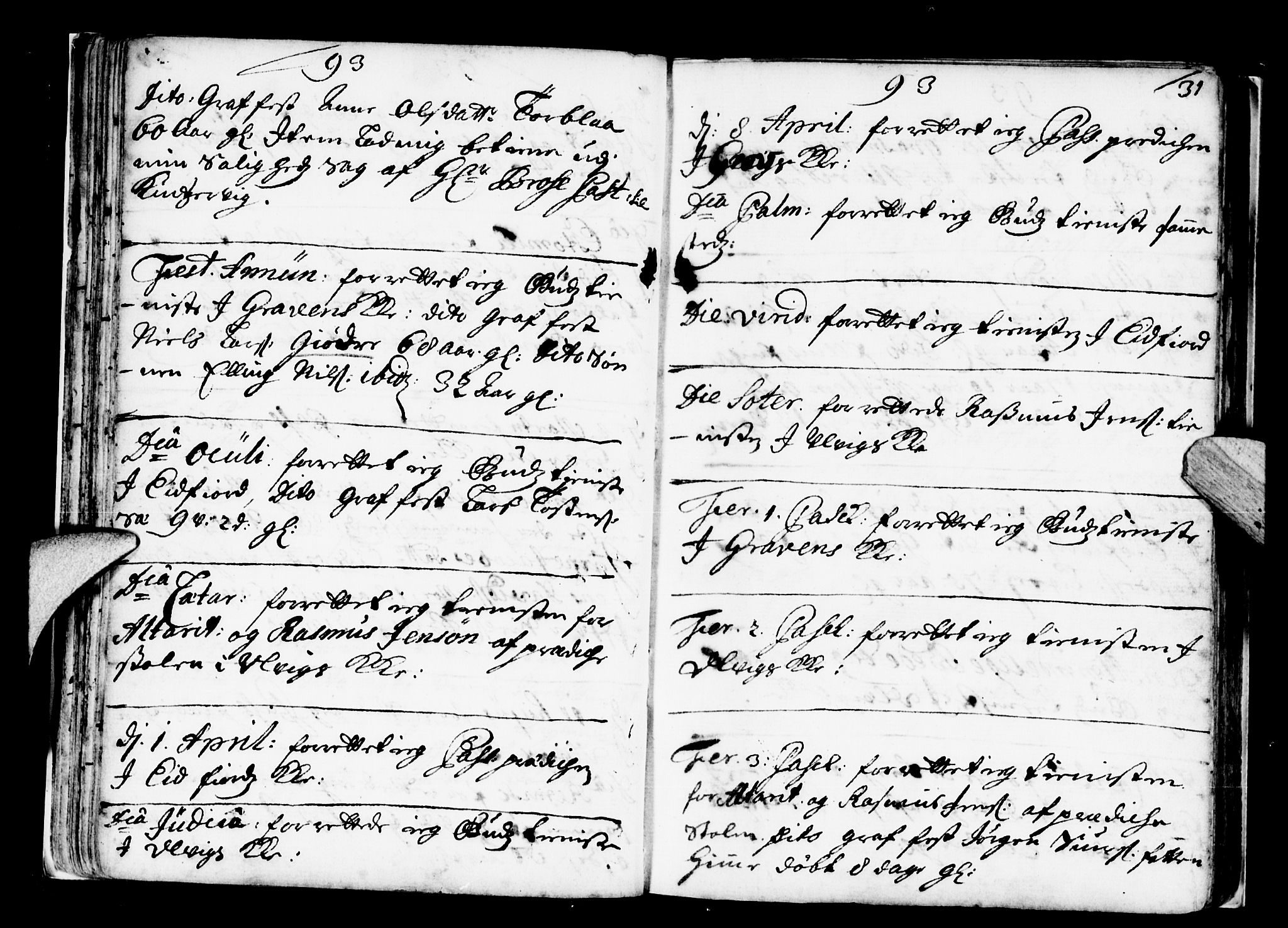 Ulvik sokneprestembete, AV/SAB-A-78801/H/Haa: Parish register (official) no. A 2, 1689-1706, p. 31