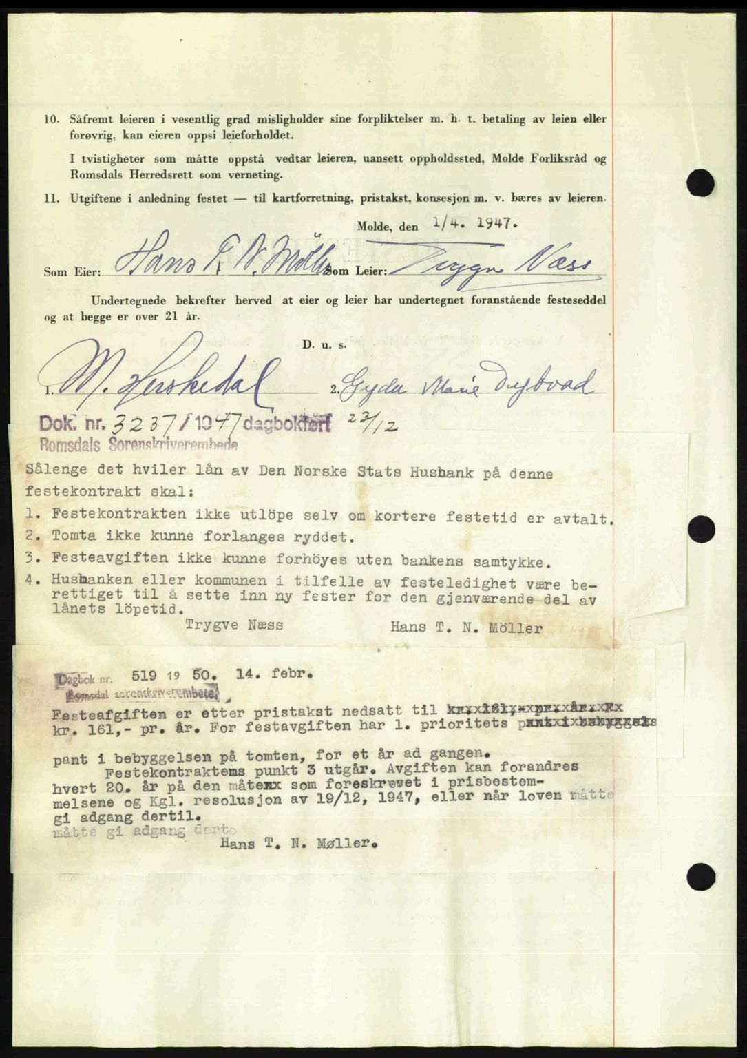 Romsdal sorenskriveri, AV/SAT-A-4149/1/2/2C: Mortgage book no. A23, 1947-1947, Diary no: : 1385/1947