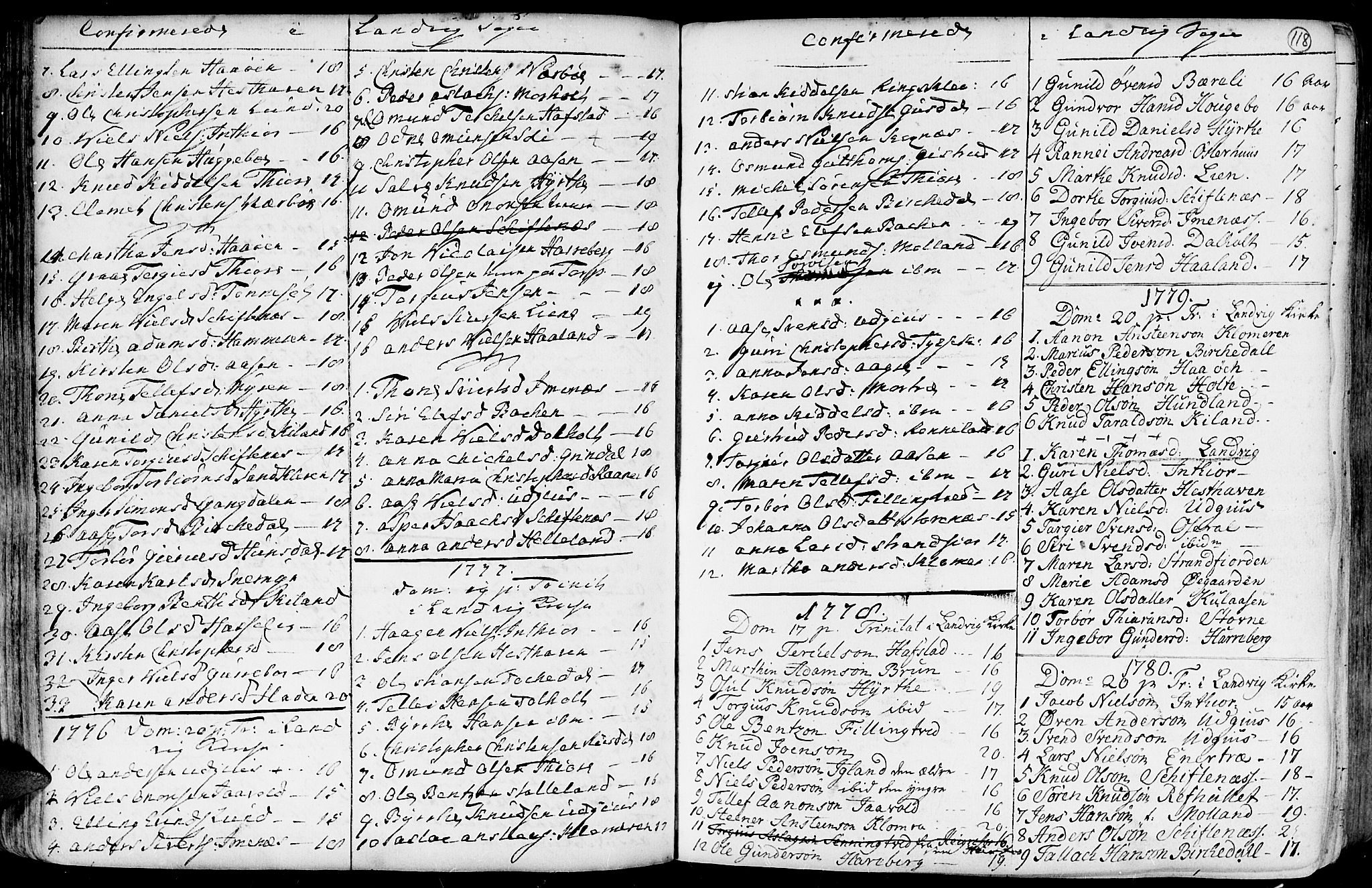 Hommedal sokneprestkontor, AV/SAK-1111-0023/F/Fa/Fab/L0002: Parish register (official) no. A 2 /1, 1741-1848, p. 118