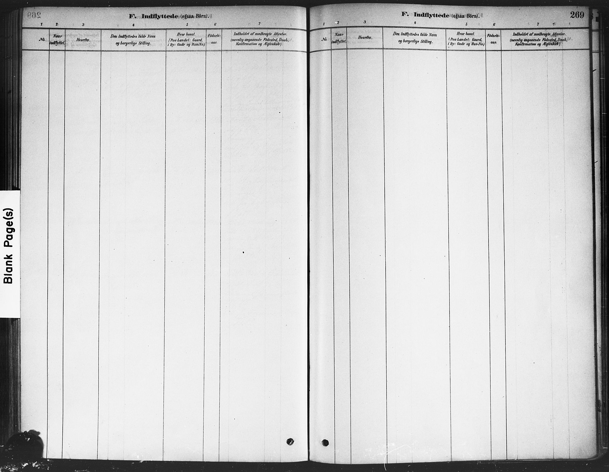 Drøbak prestekontor Kirkebøker, SAO/A-10142a/F/Fc/L0002: Parish register (official) no. III 2, 1878-1891, p. 269