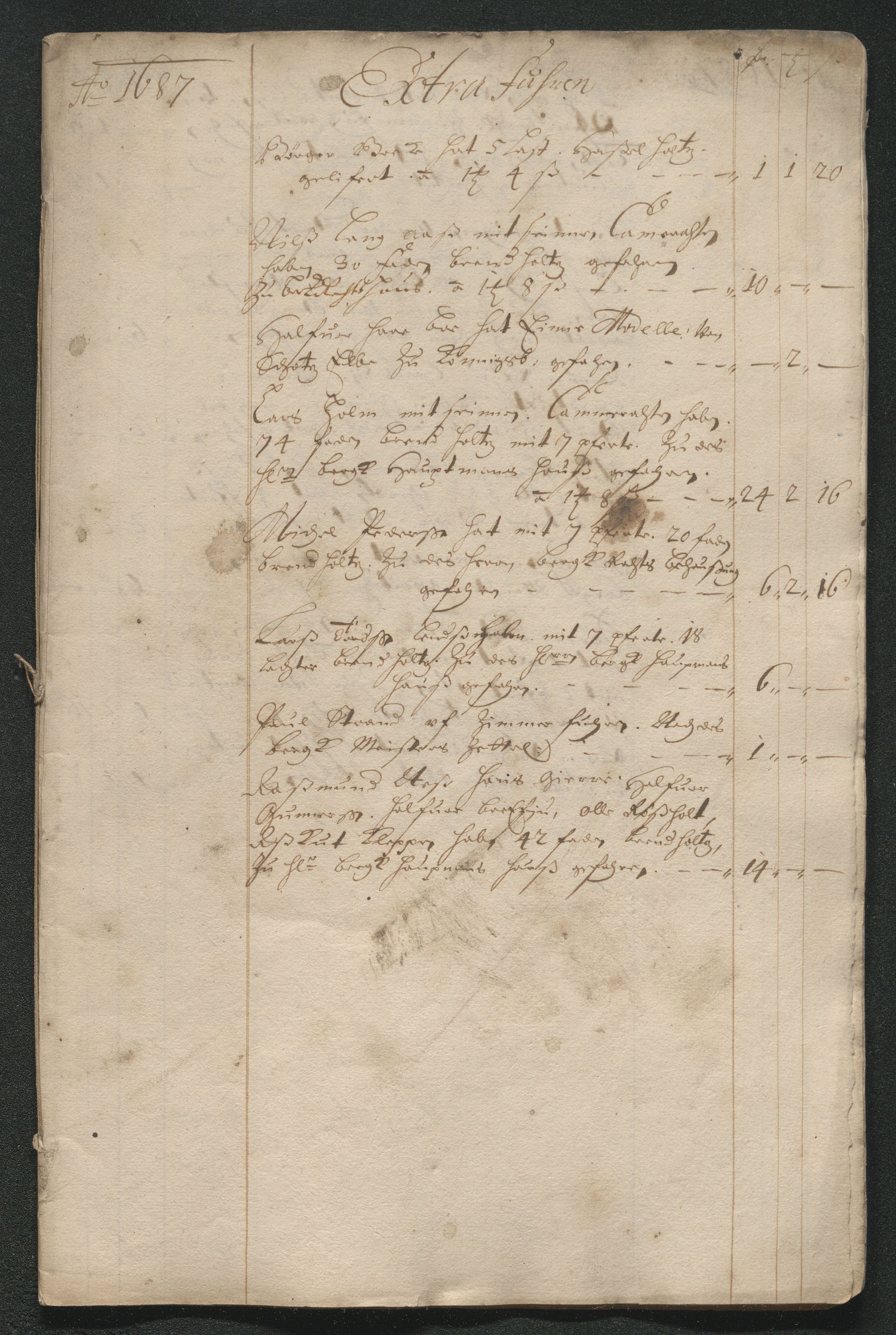 Kongsberg Sølvverk 1623-1816, AV/SAKO-EA-3135/001/D/Dc/Dcd/L0064: Utgiftsregnskap for gruver m.m. , 1687, p. 464