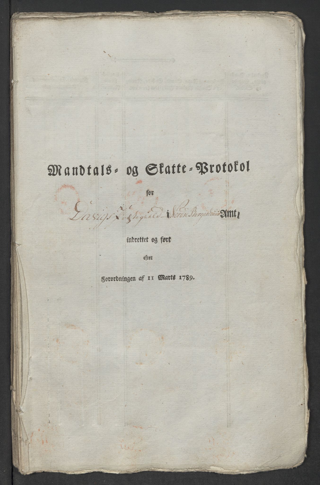 Rentekammeret inntil 1814, Reviderte regnskaper, Mindre regnskaper, RA/EA-4068/Rf/Rfe/L0048: Sunnfjord og Nordfjord fogderier, 1789, p. 297