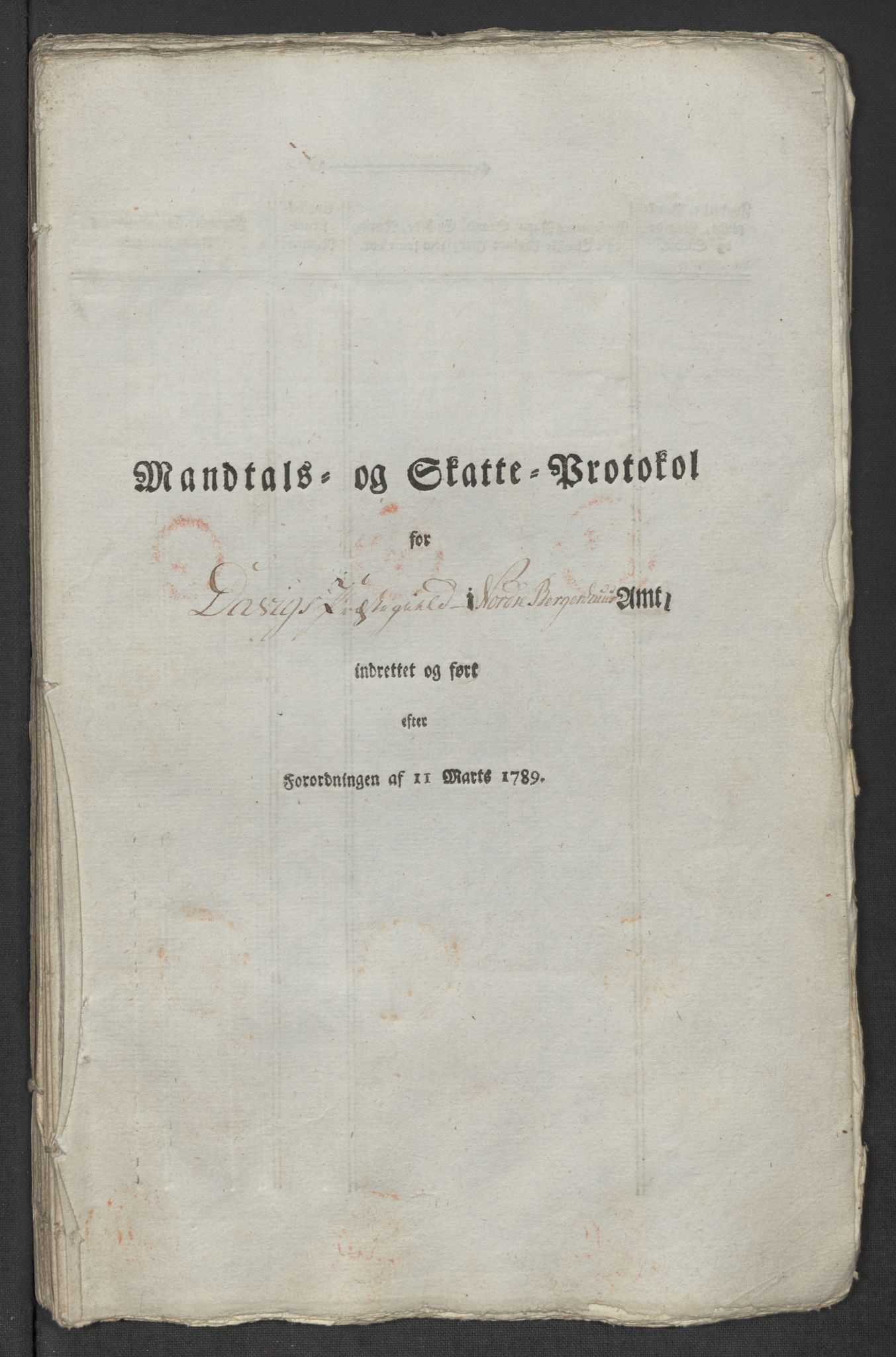 Rentekammeret inntil 1814, Reviderte regnskaper, Mindre regnskaper, AV/RA-EA-4068/Rf/Rfe/L0048: Sunnfjord og Nordfjord fogderier, 1789, p. 297