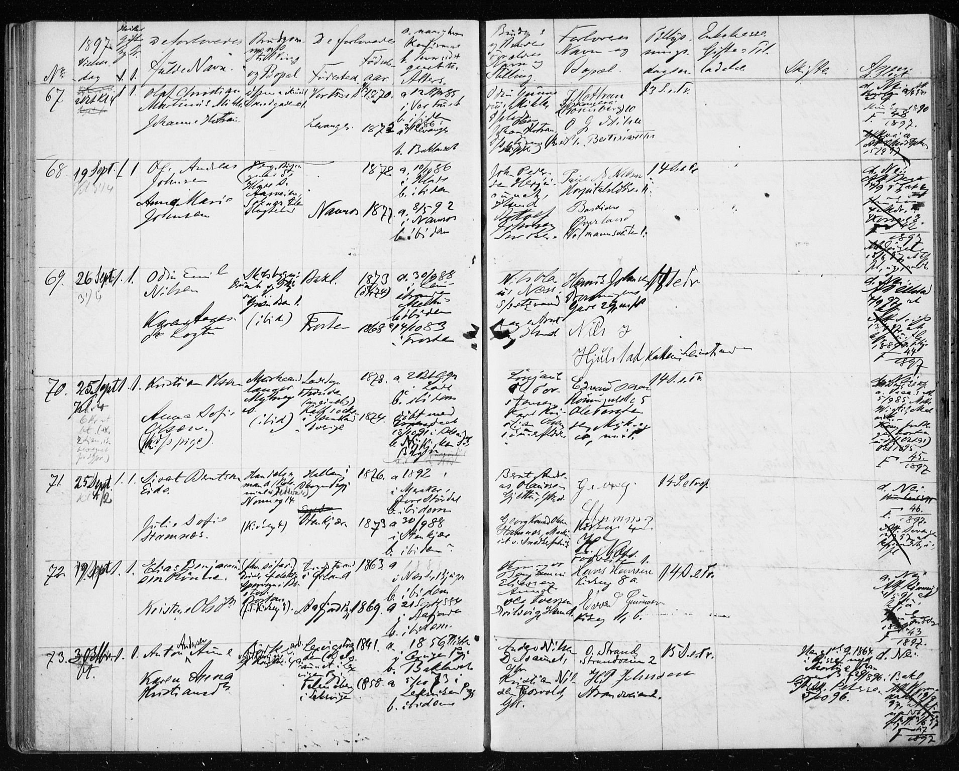 Ministerialprotokoller, klokkerbøker og fødselsregistre - Sør-Trøndelag, AV/SAT-A-1456/604/L0191: Parish register (official) no. 604A12, 1892-1900