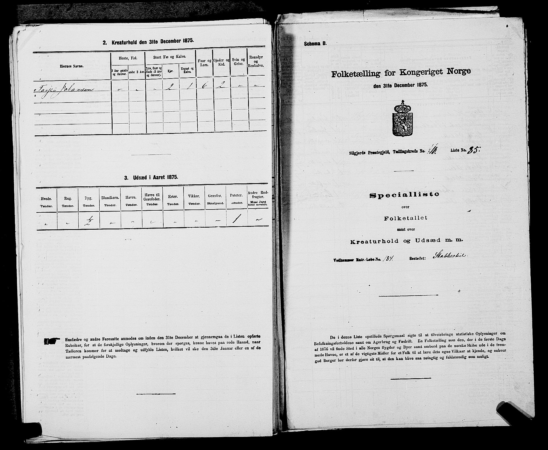 SAKO, 1875 census for 0828P Seljord, 1875, p. 1244