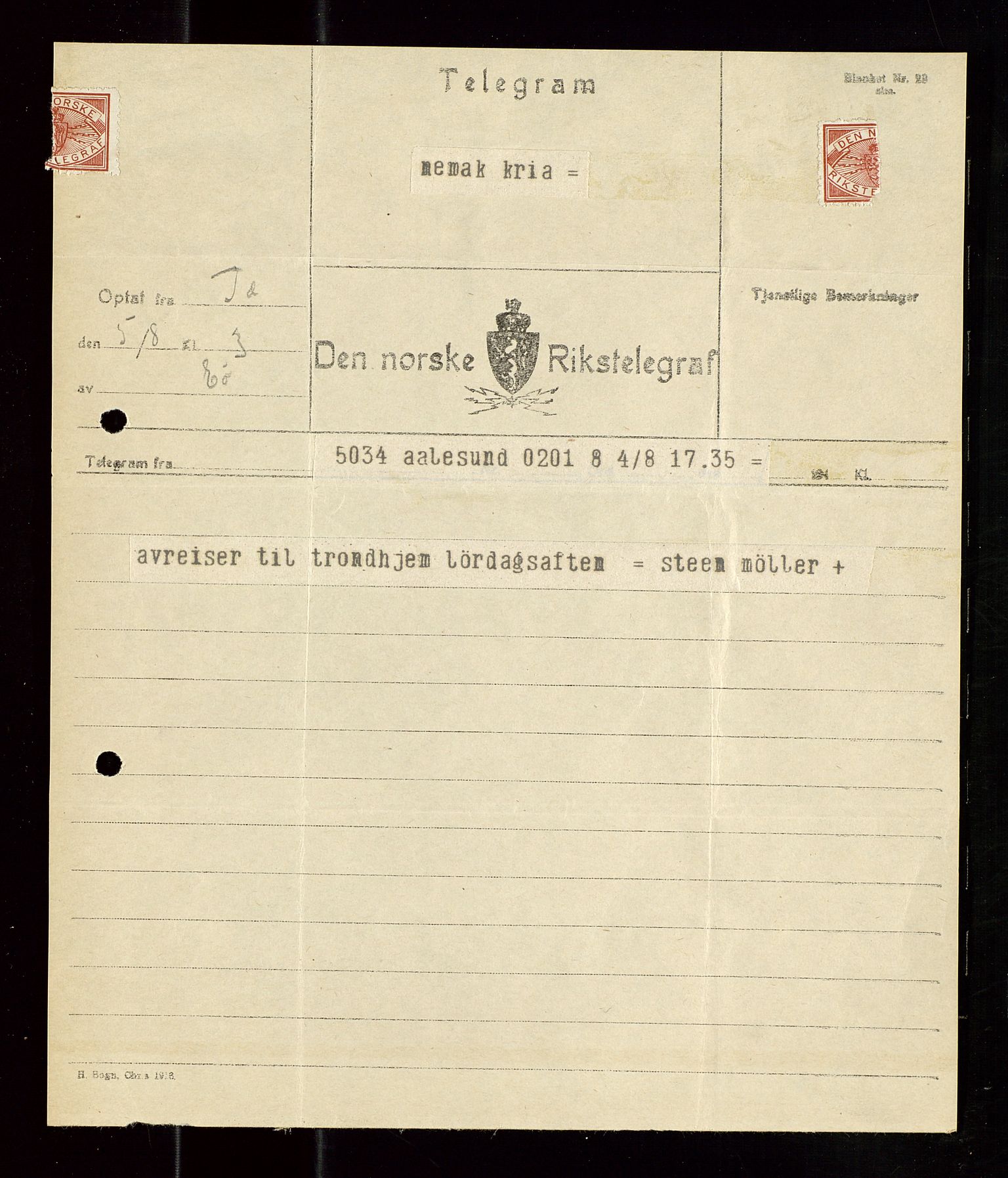 Pa 1521 - A/S Norske Shell, SAST/A-101915/E/Ea/Eaa/L0020: Sjefskorrespondanse, 1917, p. 236