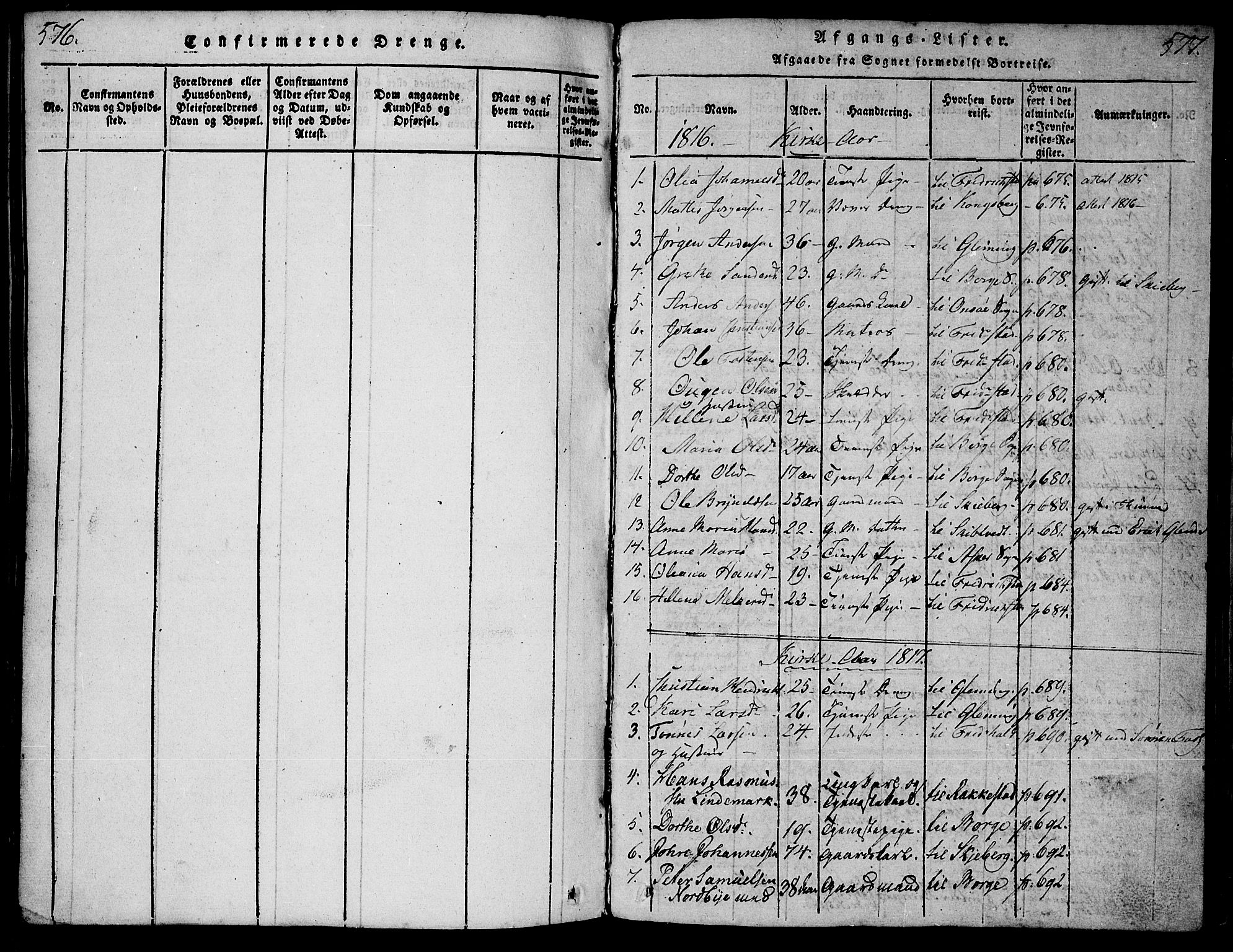 Tune prestekontor Kirkebøker, SAO/A-2007/F/Fa/L0005: Parish register (official) no. 5, 1815-1823, p. 576-577
